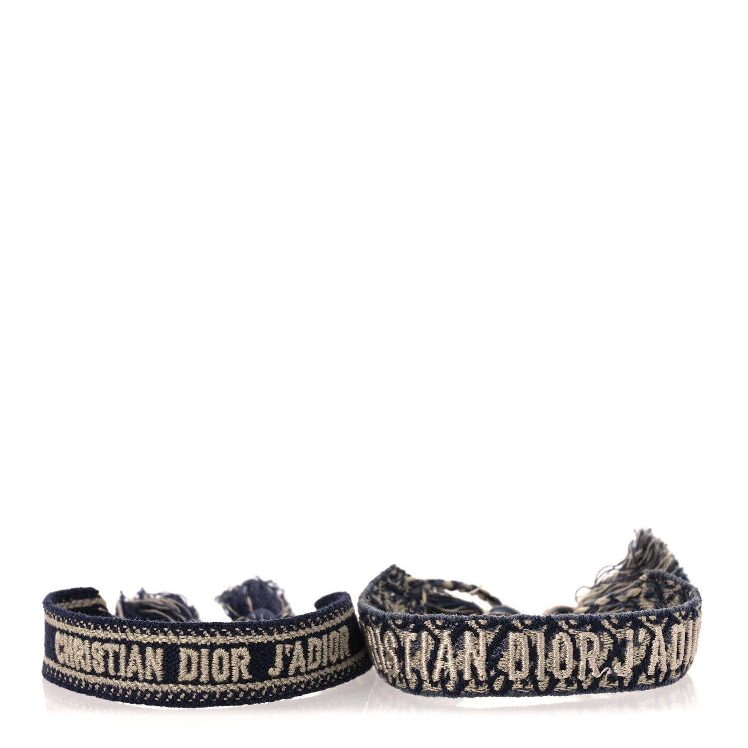Christian Dior Woven Cotton J'Adior Friendship Bracelet Set Navy