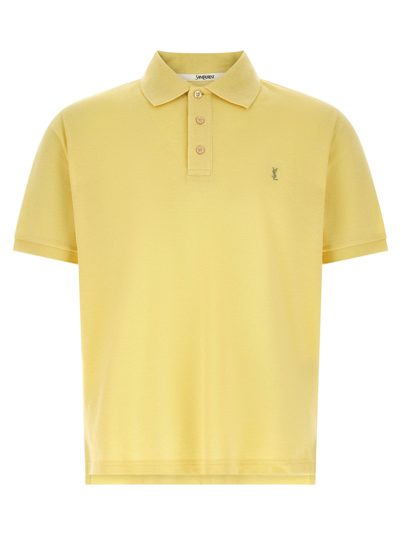 Saint Laurent Cassandre Polo Shirt — Yellow