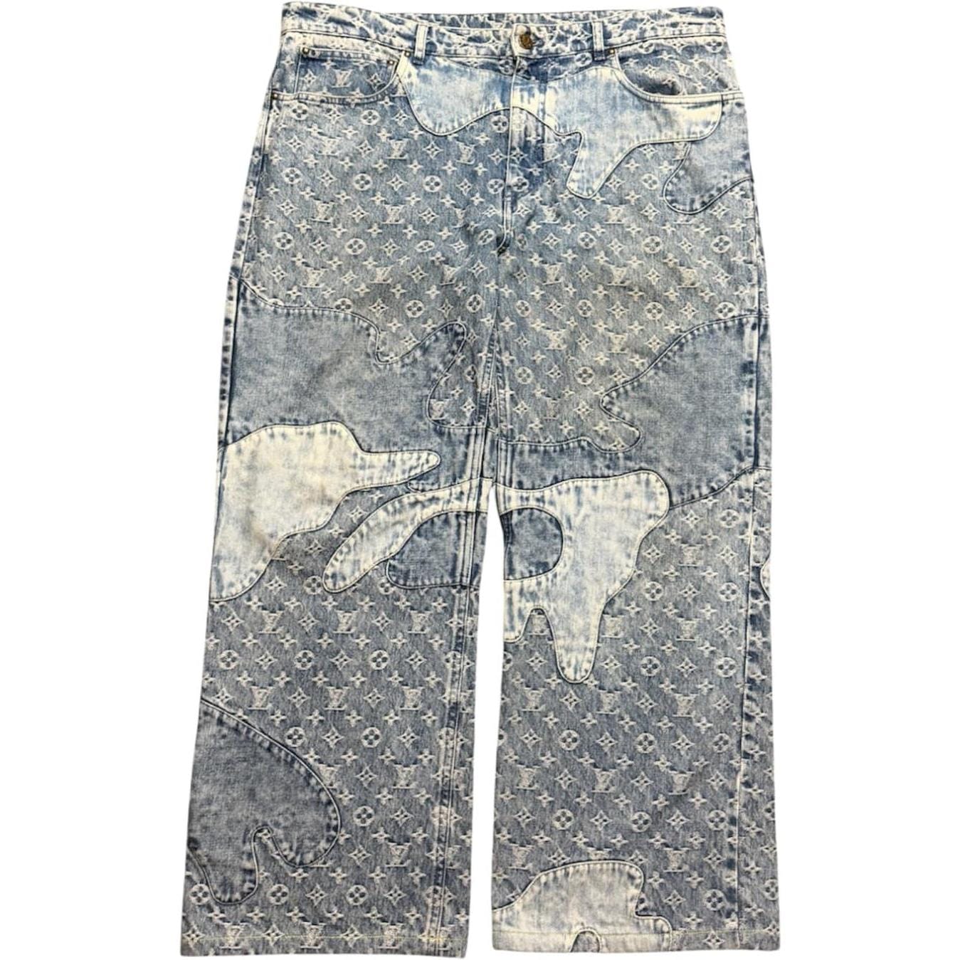 Louis Vuitton x Nigo Monogram Patchwork Denim Pants Indigo