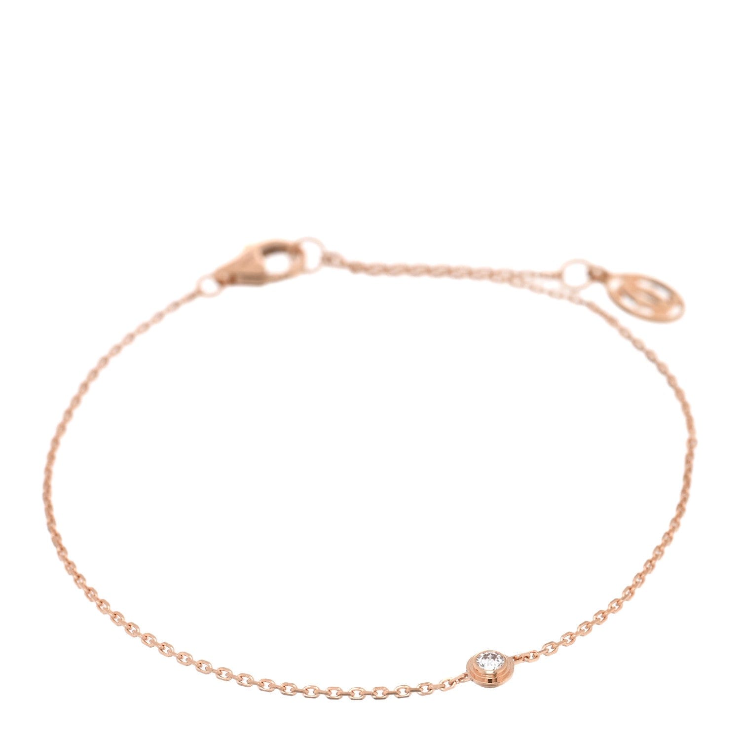 Cartier 18K Pink Gold Diamond XS D'Amour Bracelet