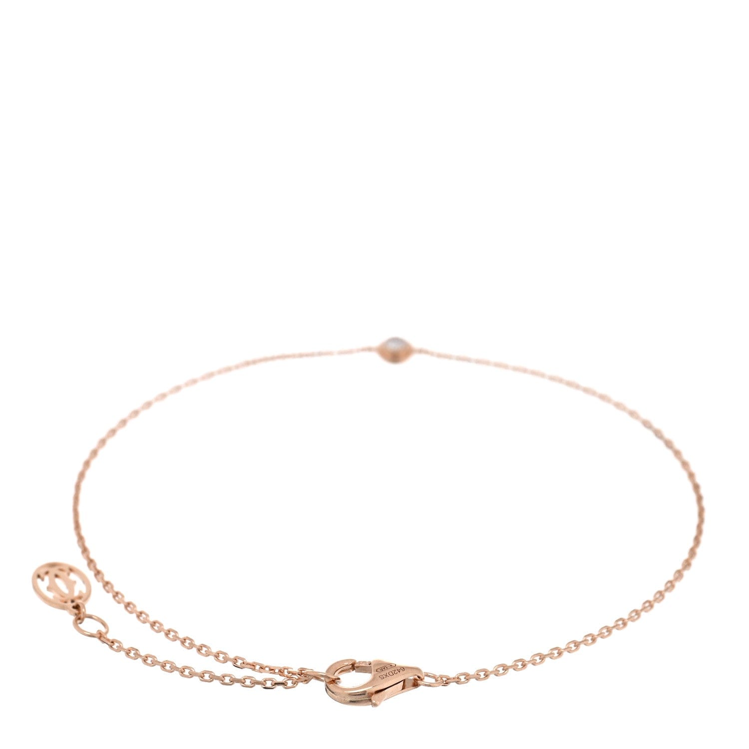 Cartier 18K Pink Gold Diamond XS D'Amour Bracelet