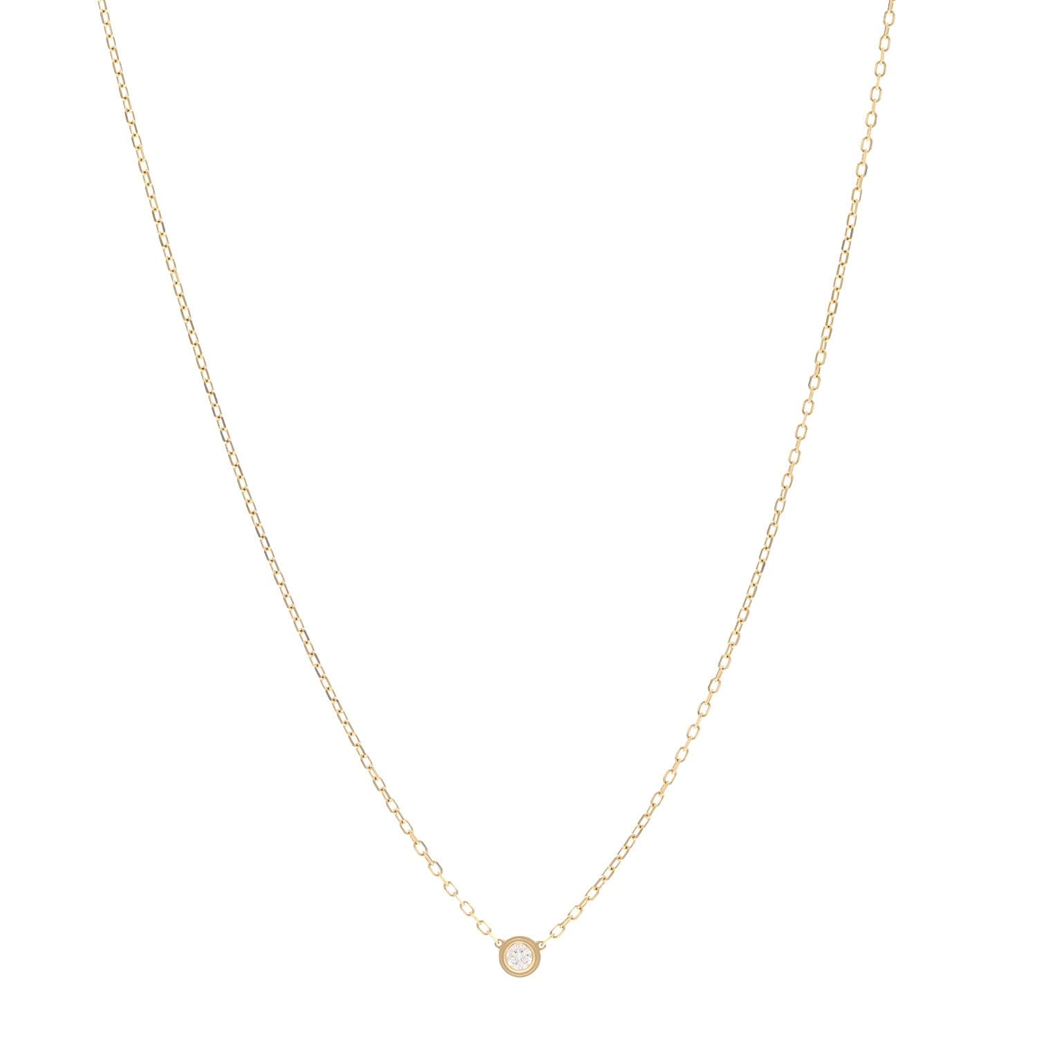 Cartier 18K Yellow Gold Diamond SM D'Amour Pendant Necklace