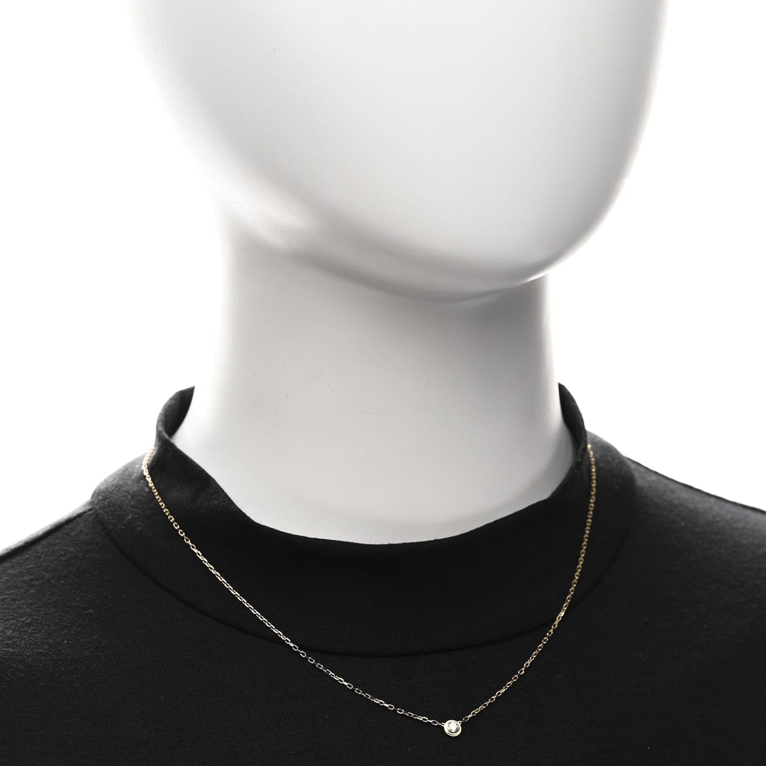 Cartier 18K Yellow Gold Diamond SM D'Amour Pendant Necklace