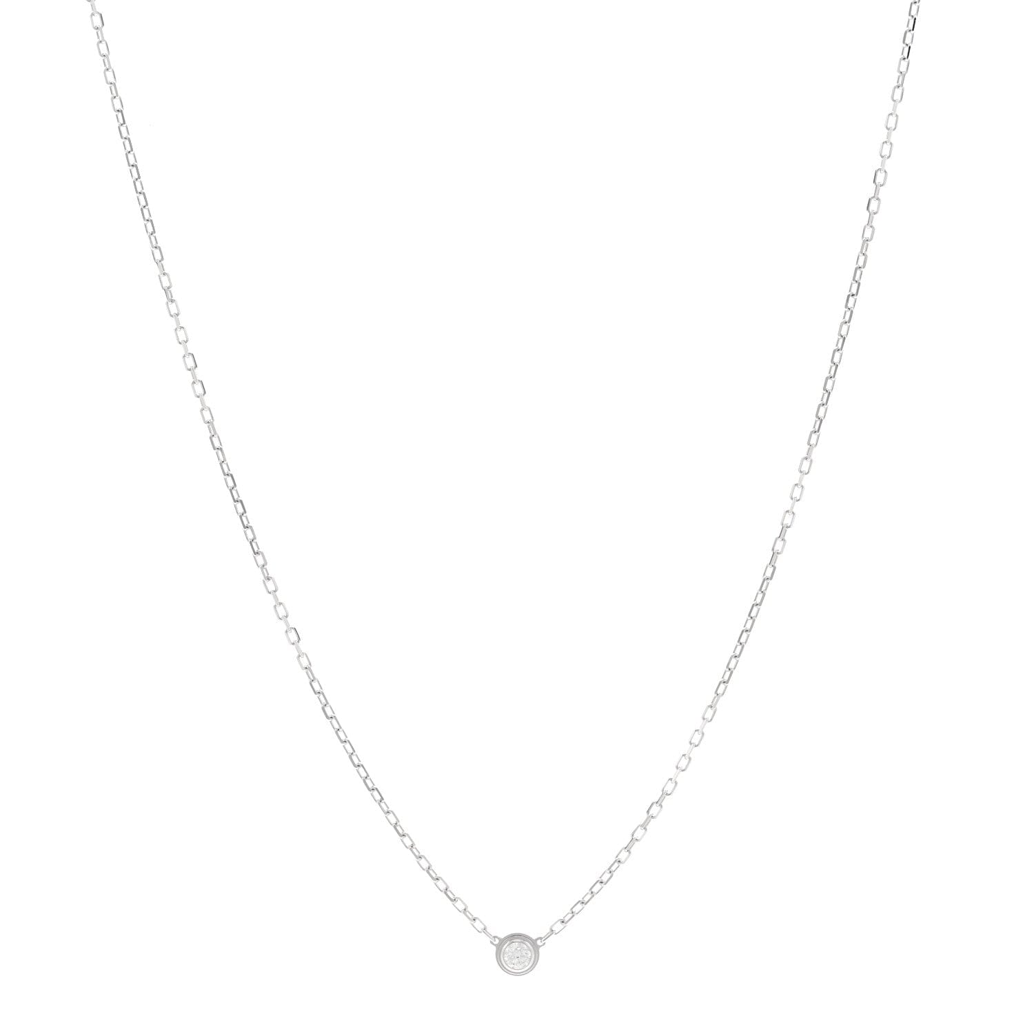 Cartier 18K White Gold Diamond SM D'Amour Pendant Necklace