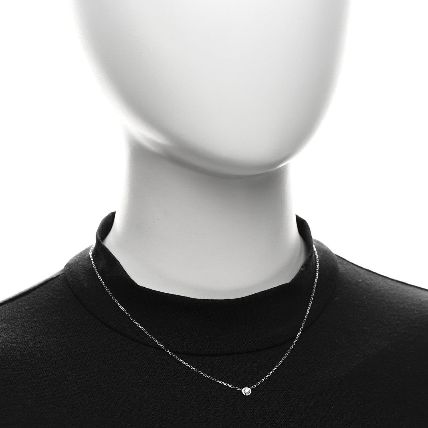 Cartier 18K White Gold Diamond SM D'Amour Pendant Necklace