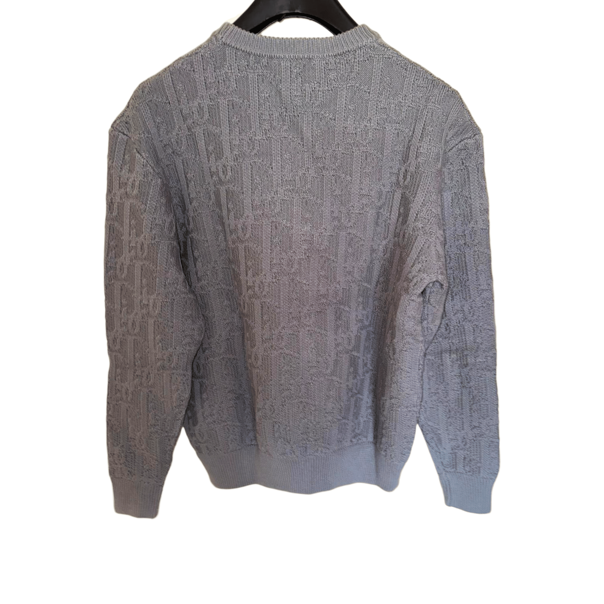 Christian Dior Dior Men Dior Oblique Grey Cotton - Blend Jacquard Sweater S
