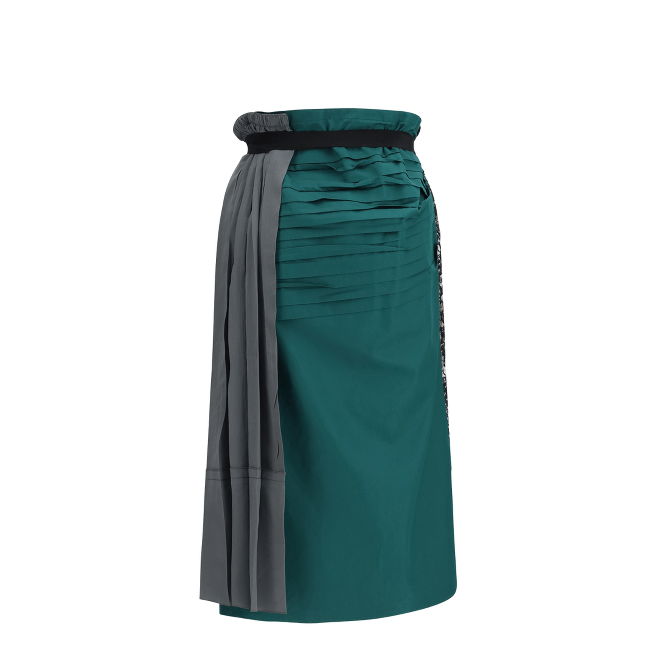 Prada Patchwork Midi Skirt With Panel Construction