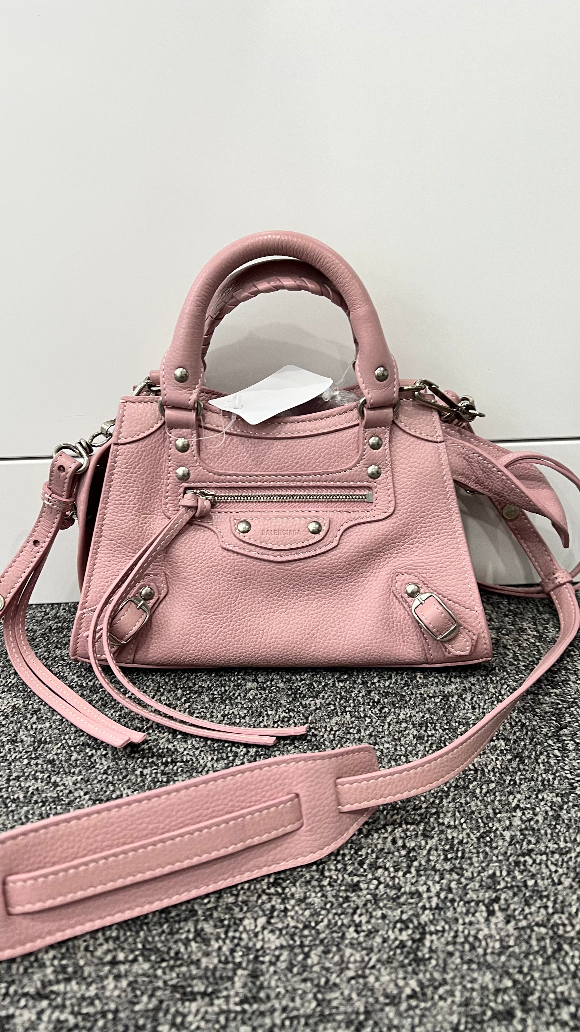 Balenciaga Classic City Mini Leather Pink B12193CMZF