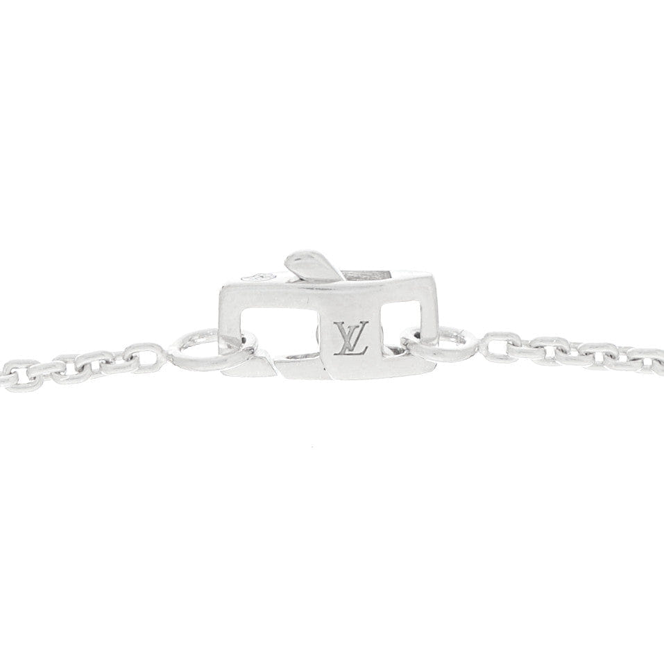 Louis Vuitton 18K White Gold Diamond Idylle Blossom LV Pendant Necklace