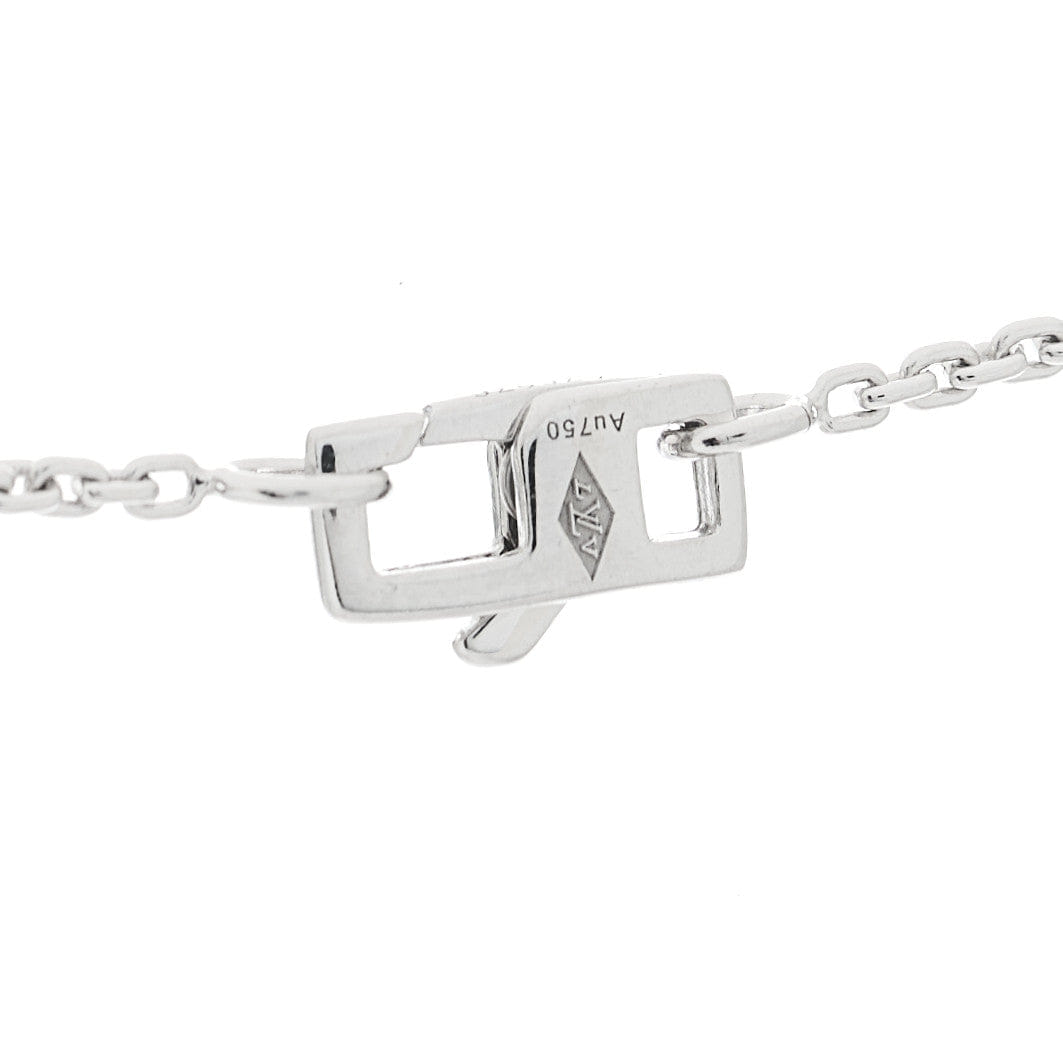 Louis Vuitton 18K White Gold Diamond Idylle Blossom LV Pendant Necklace