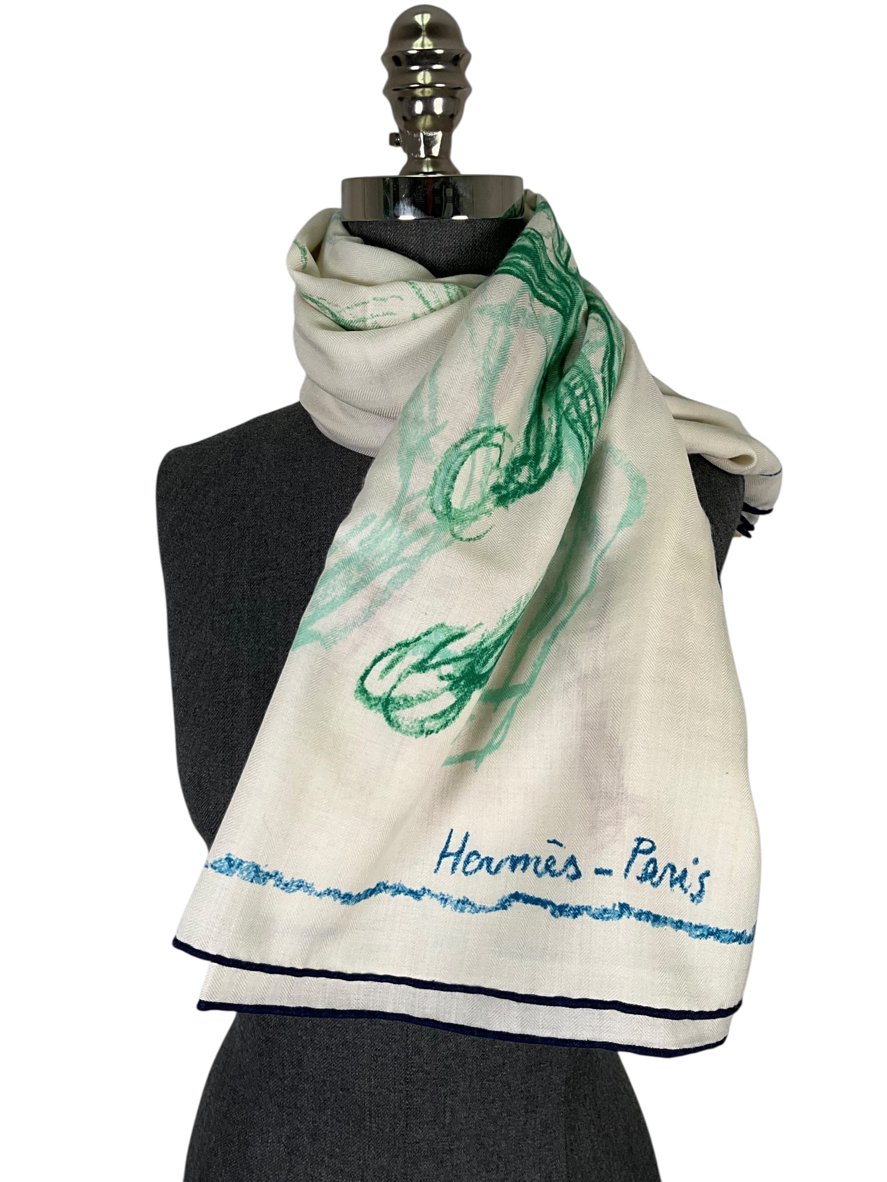 HERMES Pirouette au Galop Shawl 140 NEW