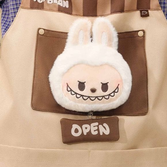 POP MART POP BEAN Coffee Factory Series LABUBU Apron AUTHENTIC