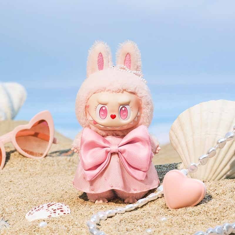 POP MART LABUBU MOKOKO THE MONSTERS 樂園限定 哂哂夏日系列 搪膠毛絨吊卡