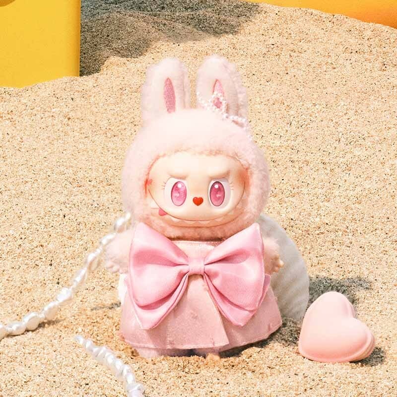 POP MART LABUBU MOKOKO THE MONSTERS 樂園限定 哂哂夏日系列 搪膠毛絨吊卡