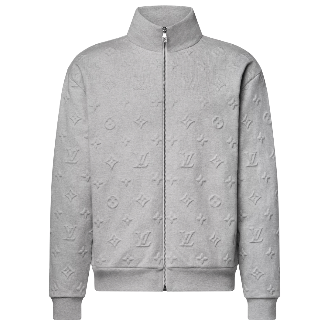 Louis Vuitton Monogram Embossed Track Top Grey