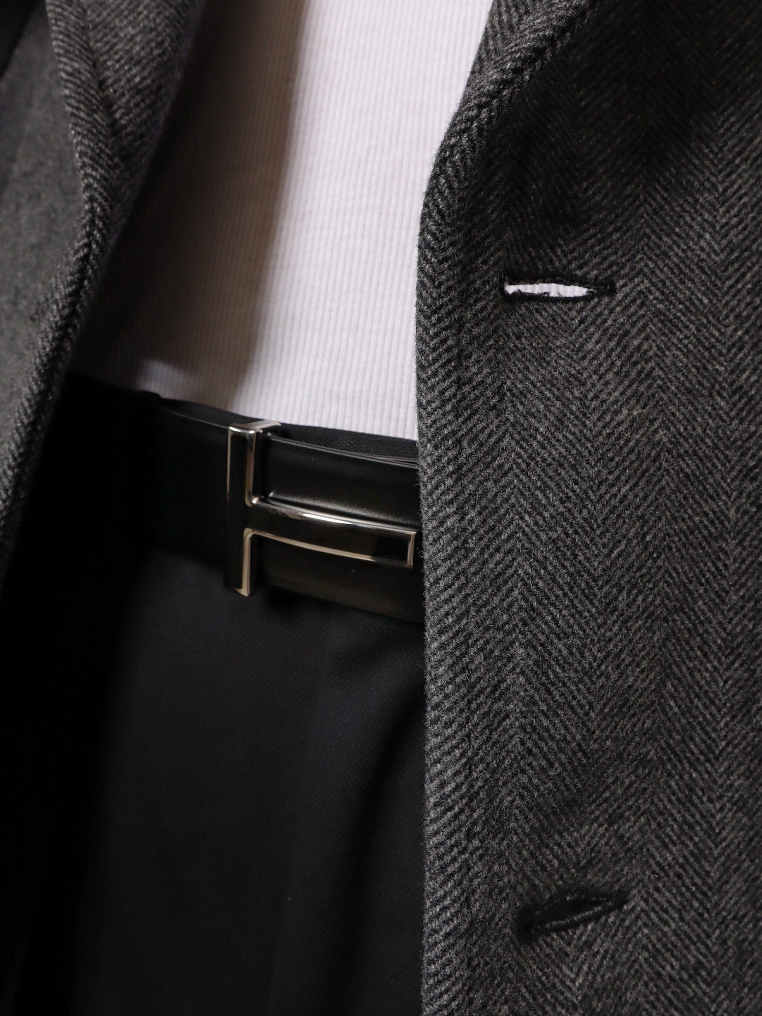 TOM FORD Leather belt with enameled logo