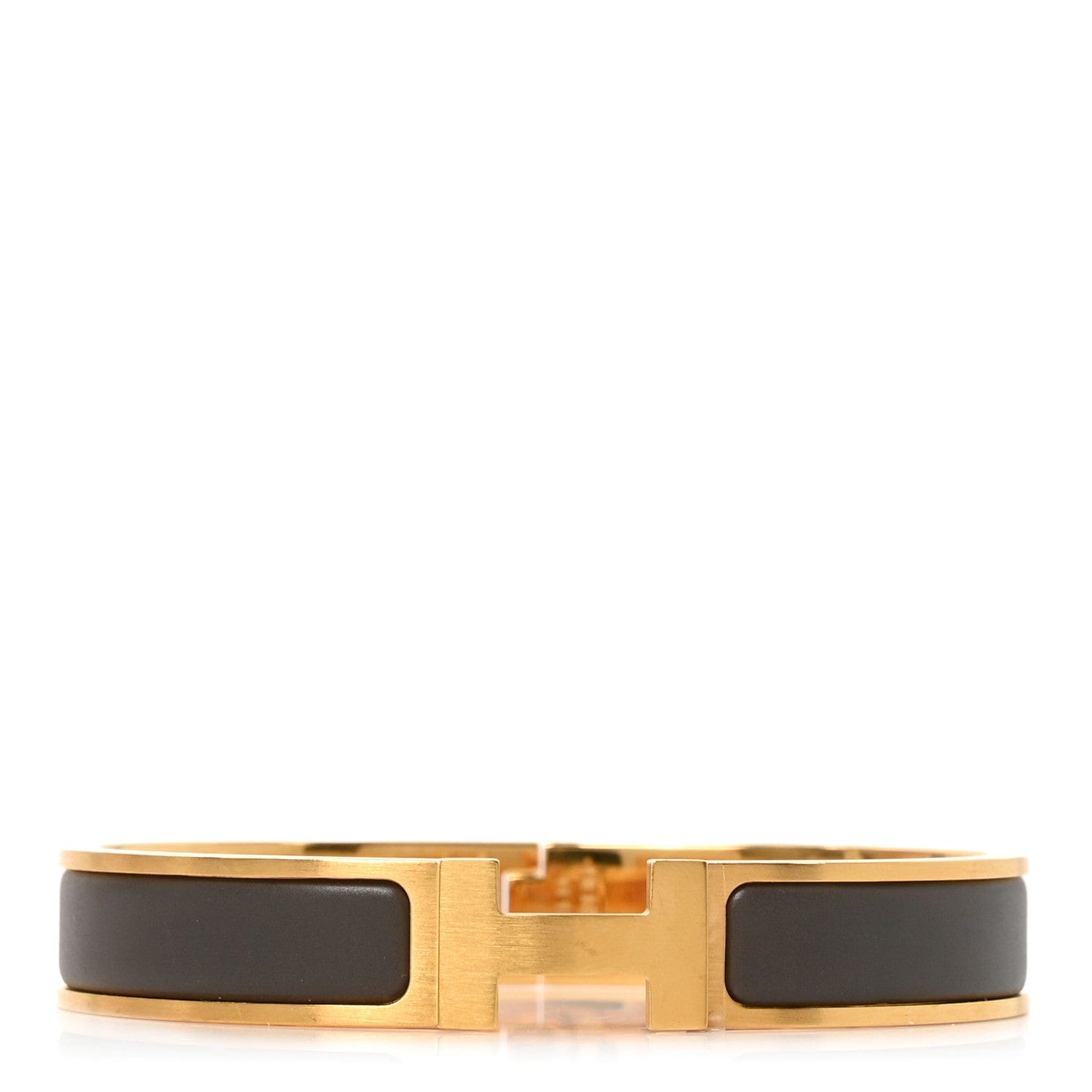 Hermes Matte Enamel Narrow Clic Clac HH Bracelet T5 Etain
