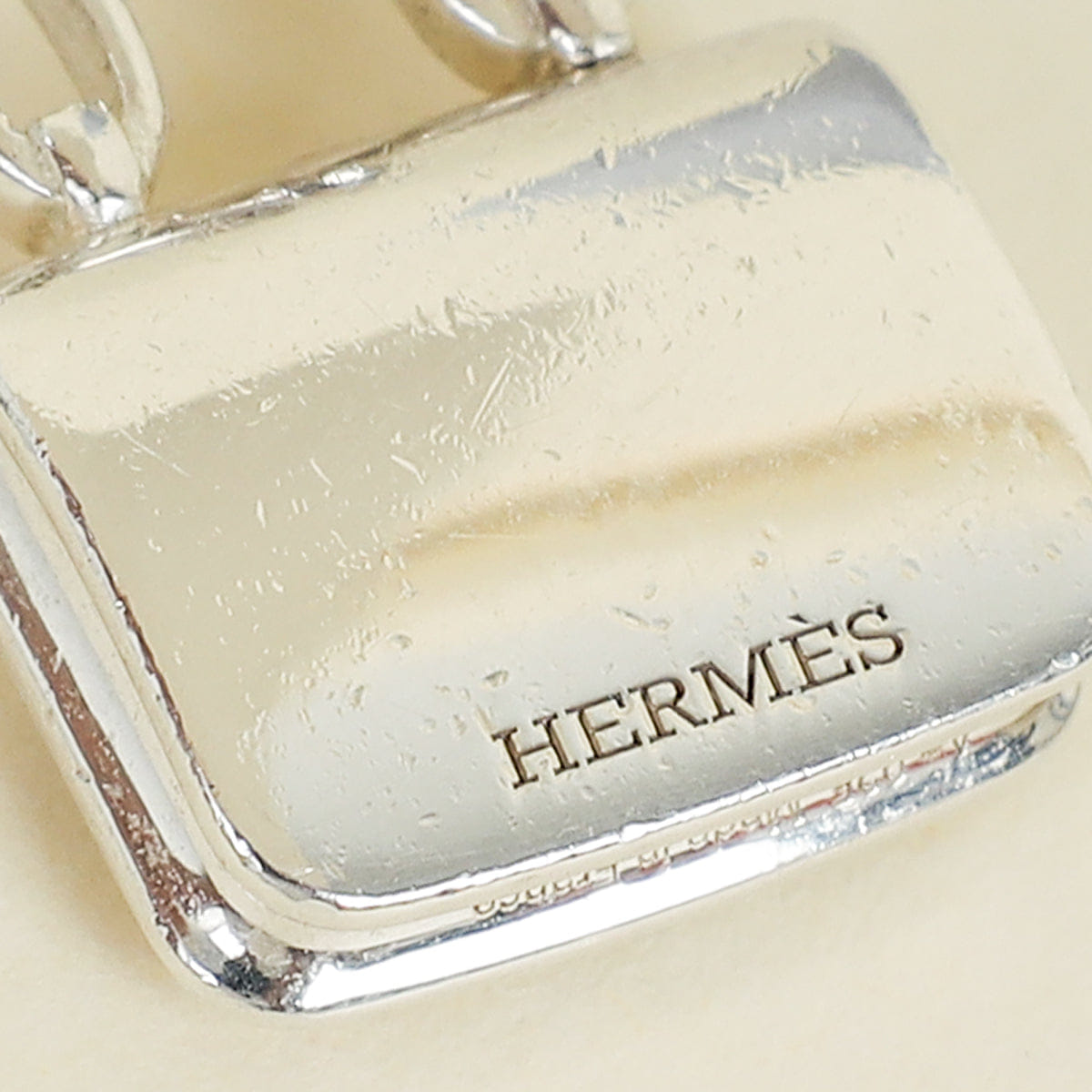 Hermes Sterling Silver Amulettes Constance Necklace