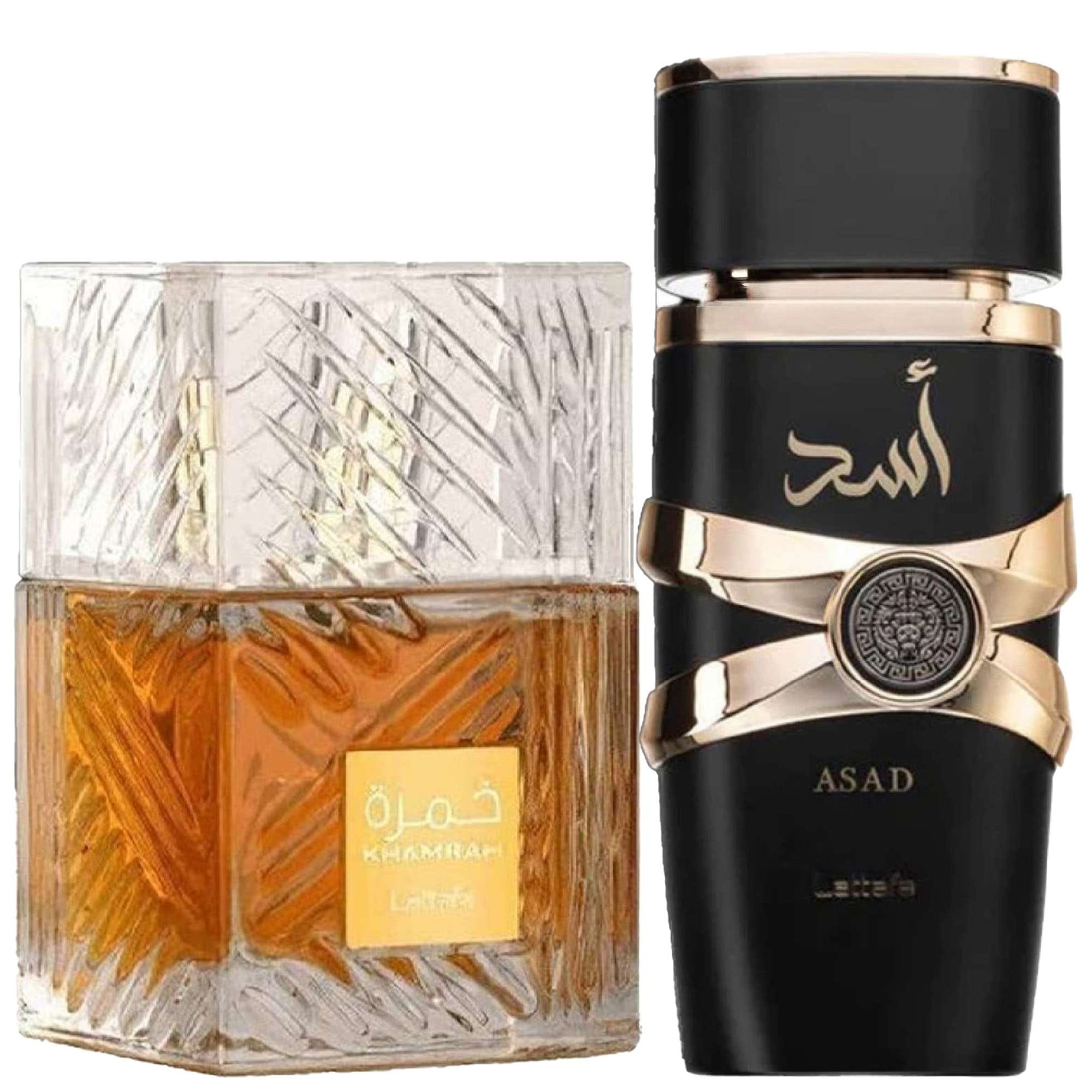 Lattafa Duo: Khamrah Eau de Parfum Spray 100 ml & Asad Eau de Parfum Spray 100 ml