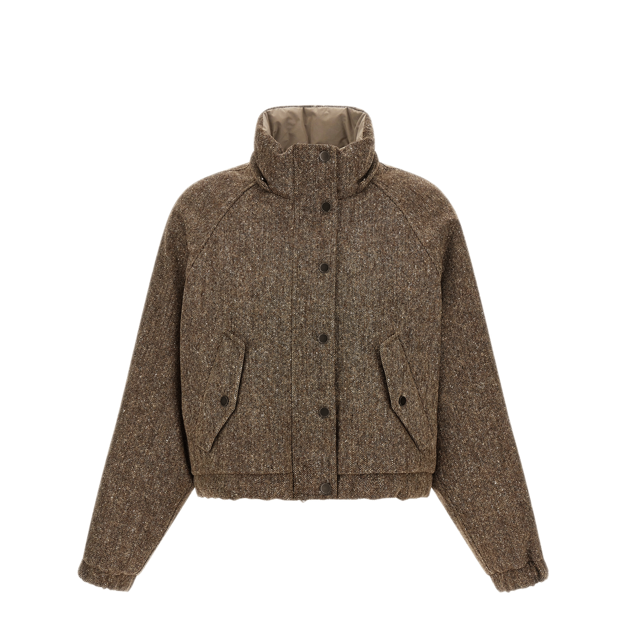 Brunello Cucinelli Donegal Tweed Down Jacket