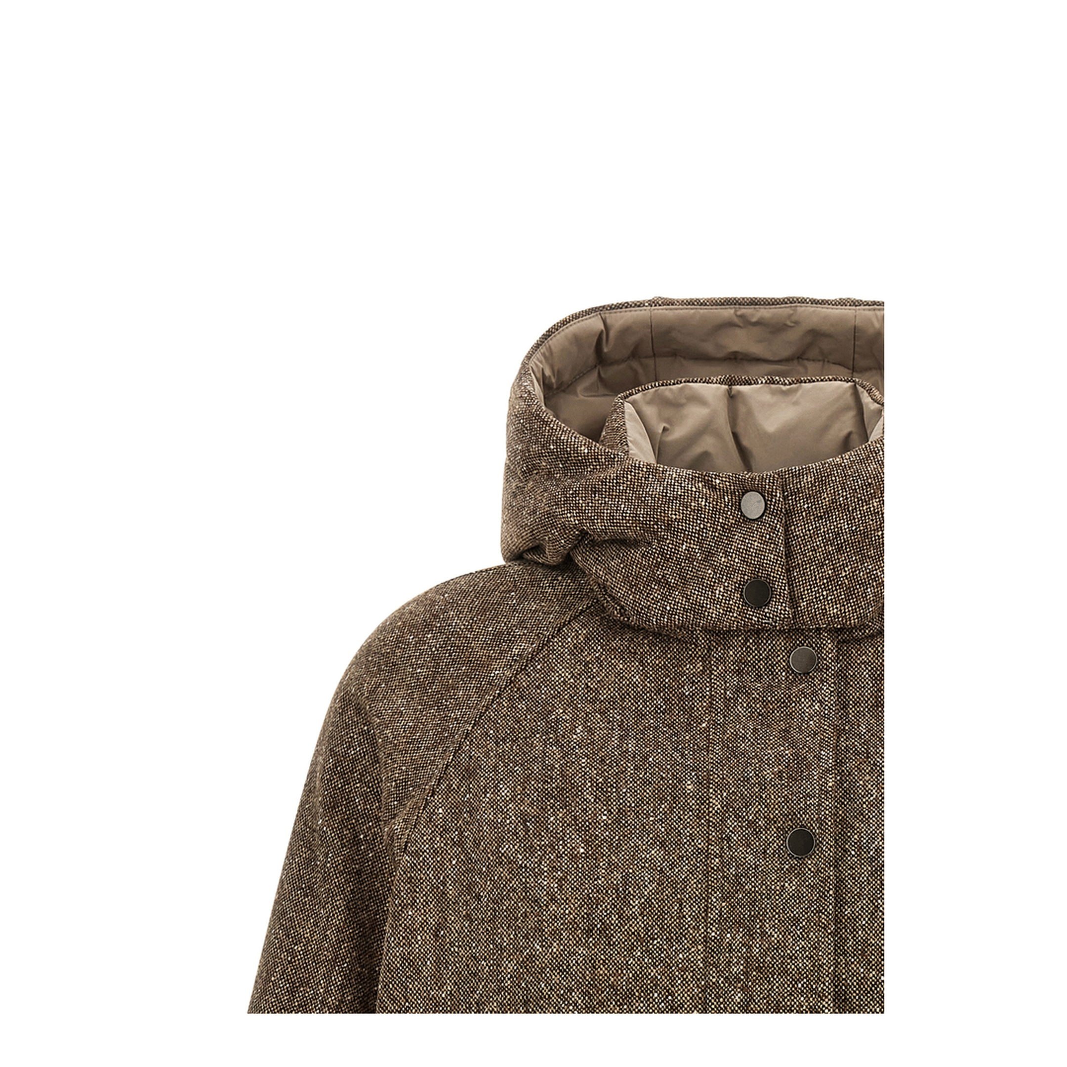 Brunello Cucinelli Donegal Tweed Down Jacket