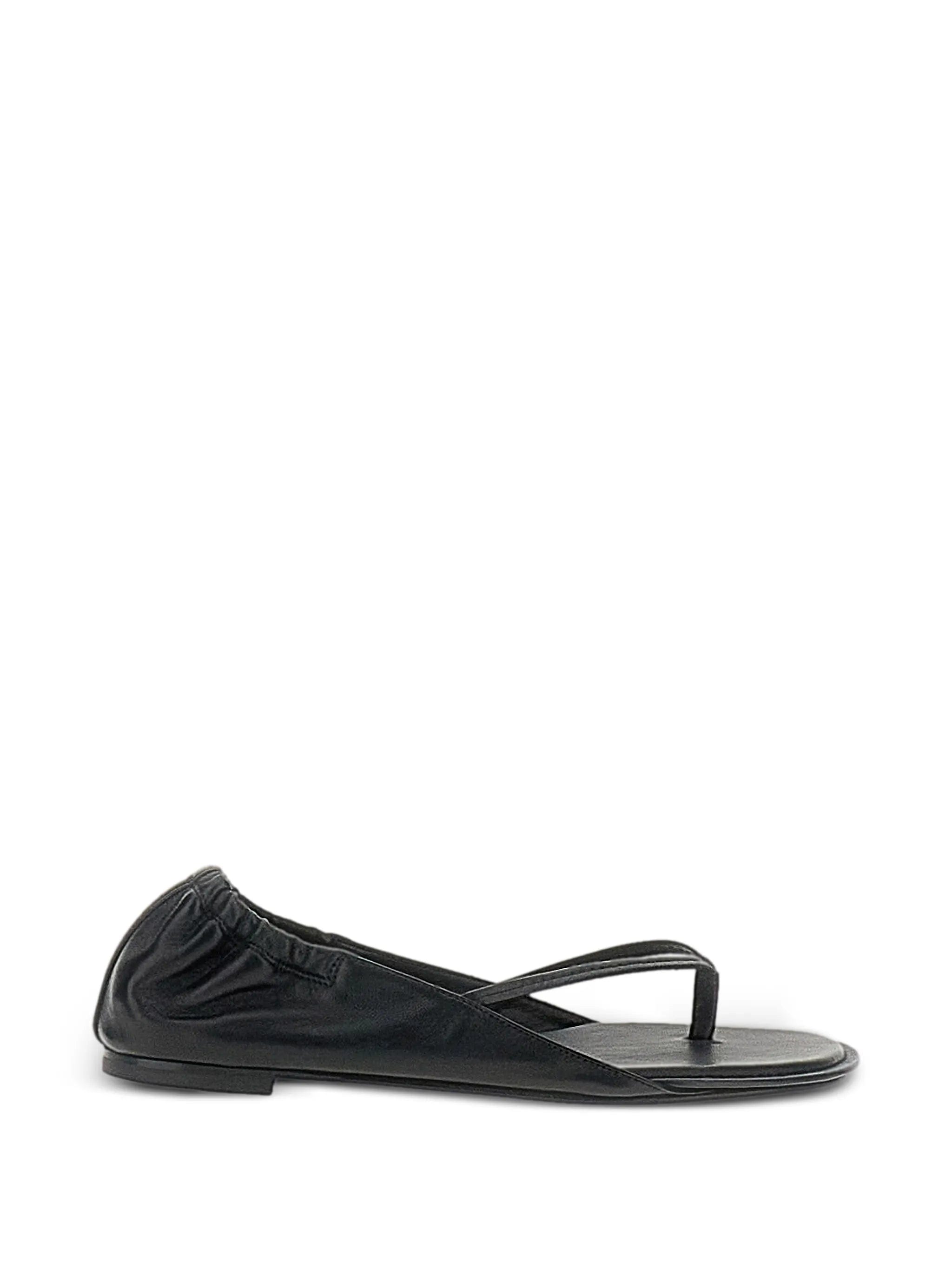 Jacquemus ruched - heel flat sandals