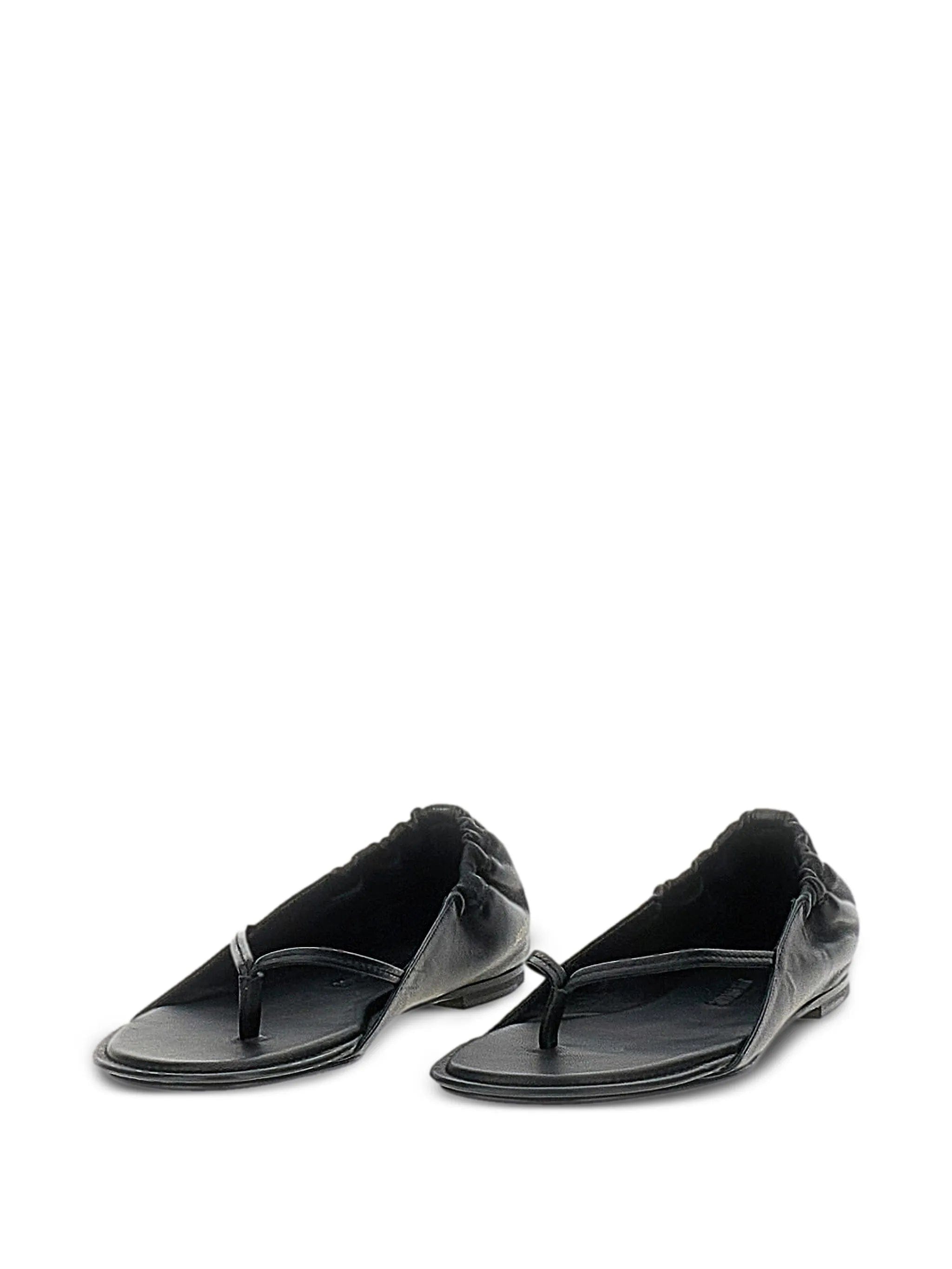Jacquemus ruched - heel flat sandals