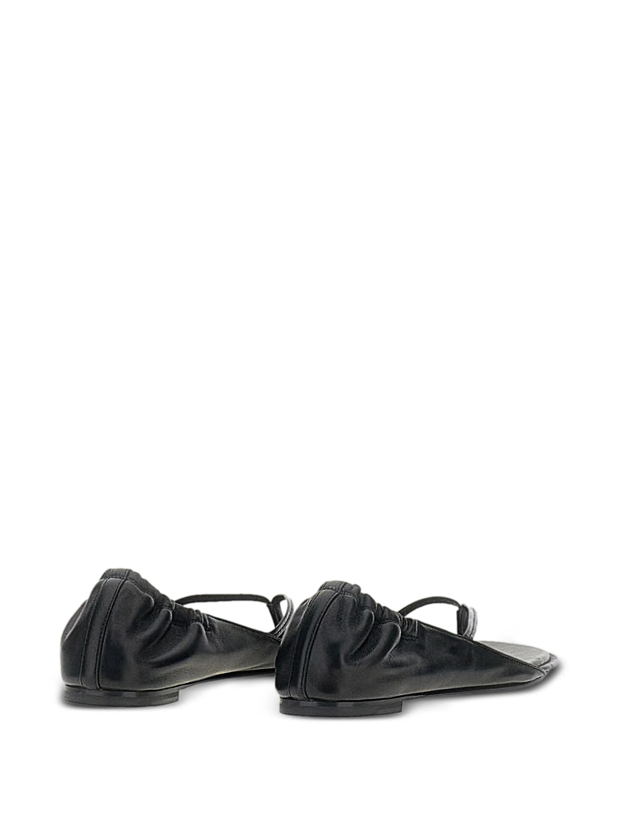 Jacquemus ruched - heel flat sandals