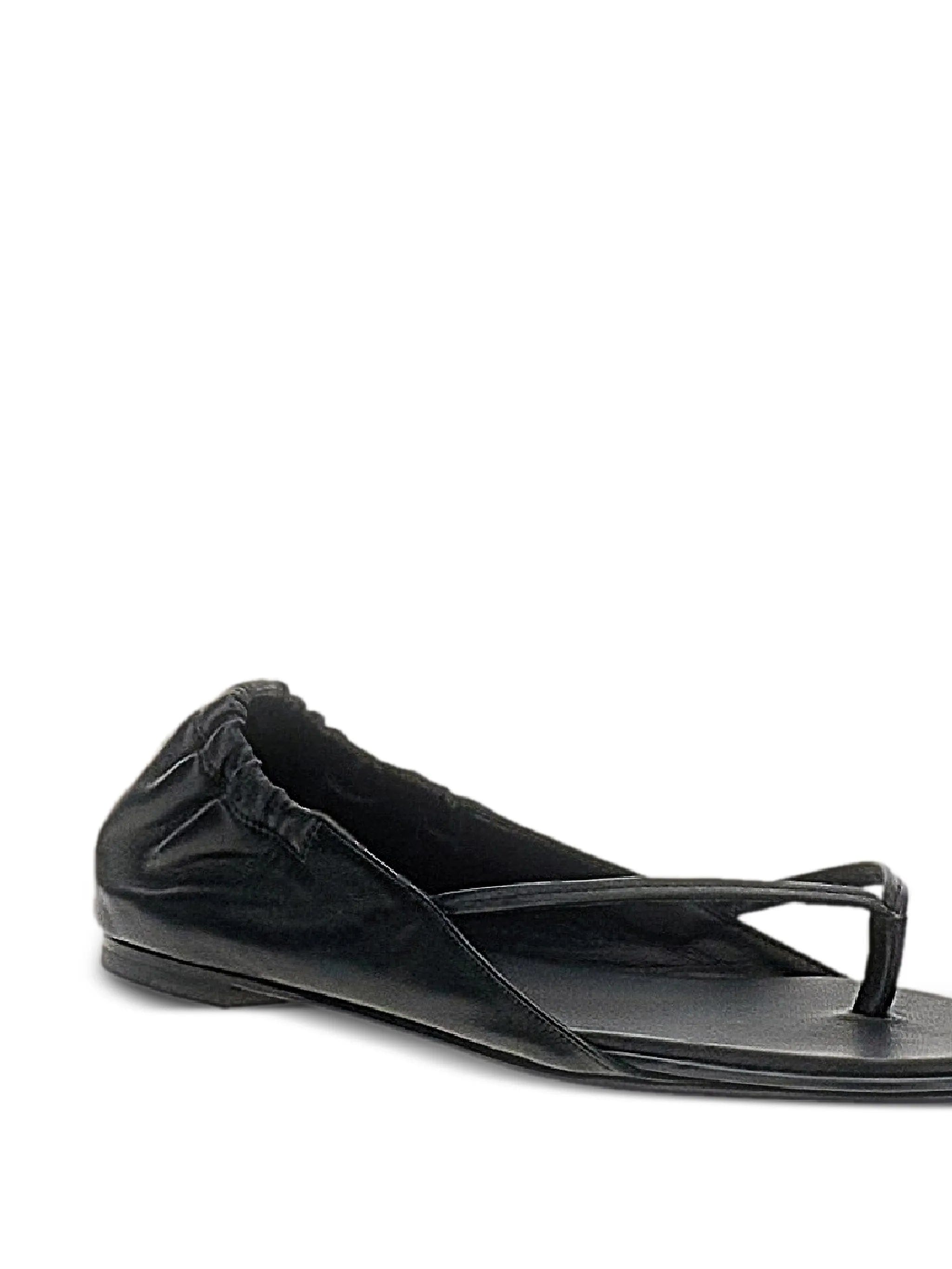Jacquemus ruched - heel flat sandals