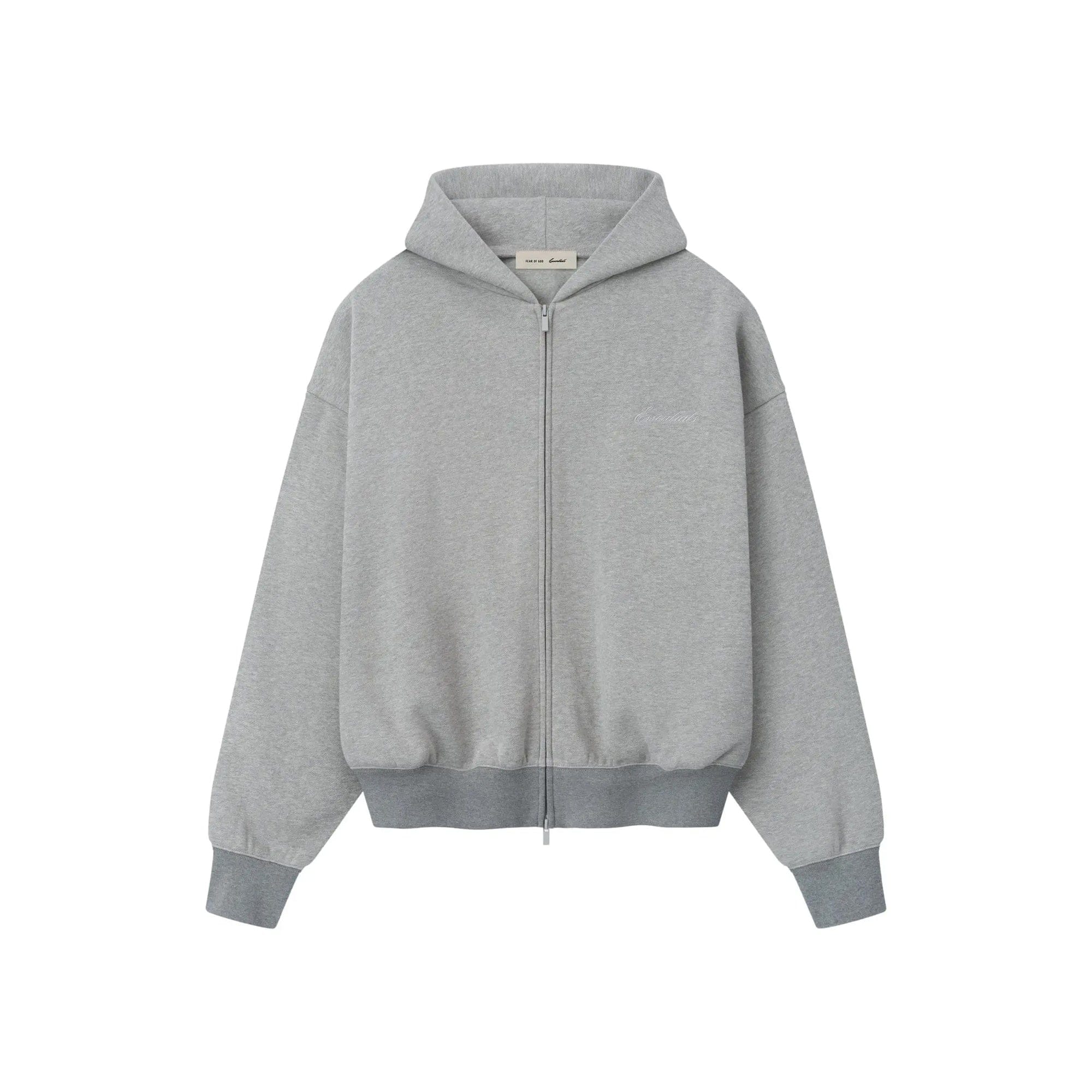 Fear of God Essentials Mens Signature Classic Full Zip Hoodies