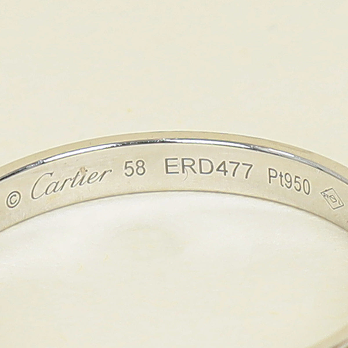 Cartier Platinum D'Amour 2.5 mm Wedding Ring 58