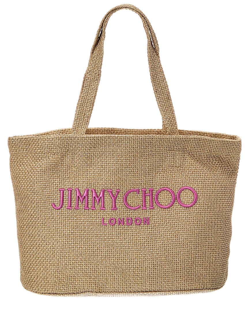 Jimmy Choo Beach E/W Raffia Tote