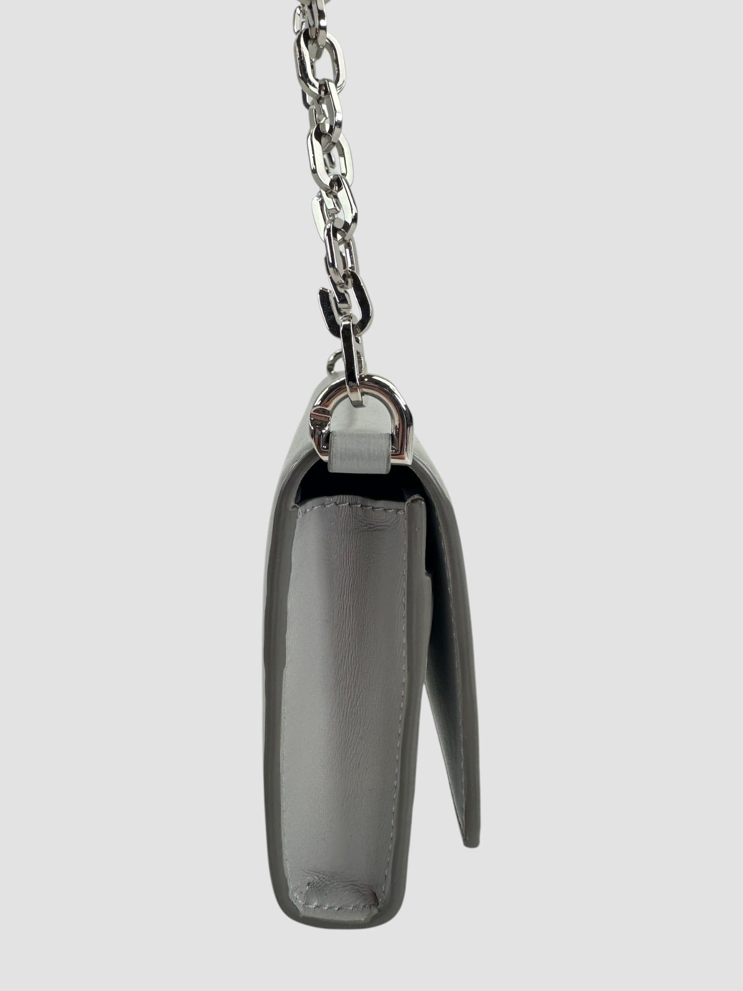 Givenchy Cloud Grey Smooth Leather Wallet on Chain