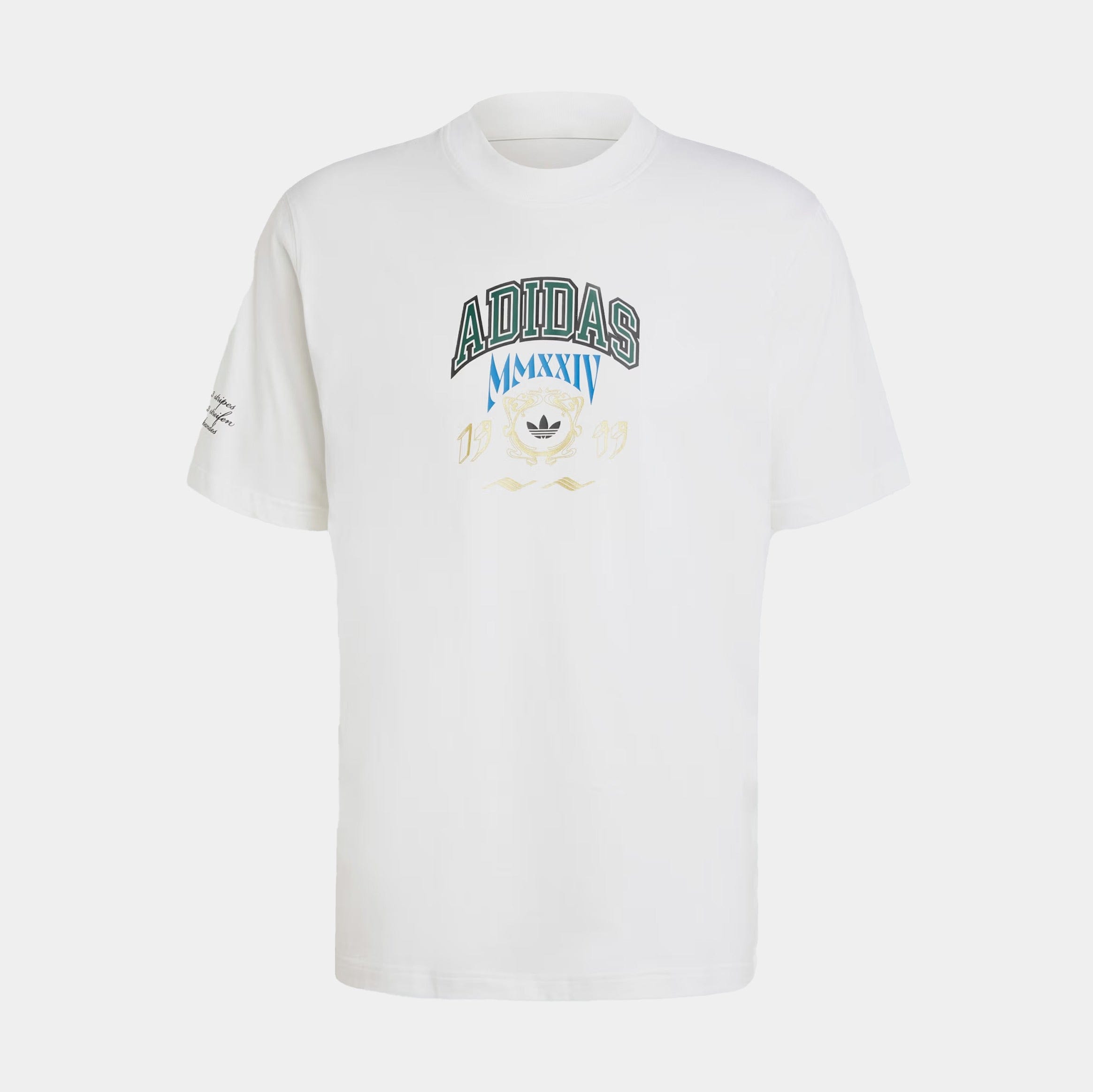 adidas VRCT Mens Short Sleeve Shirt (Green/White)