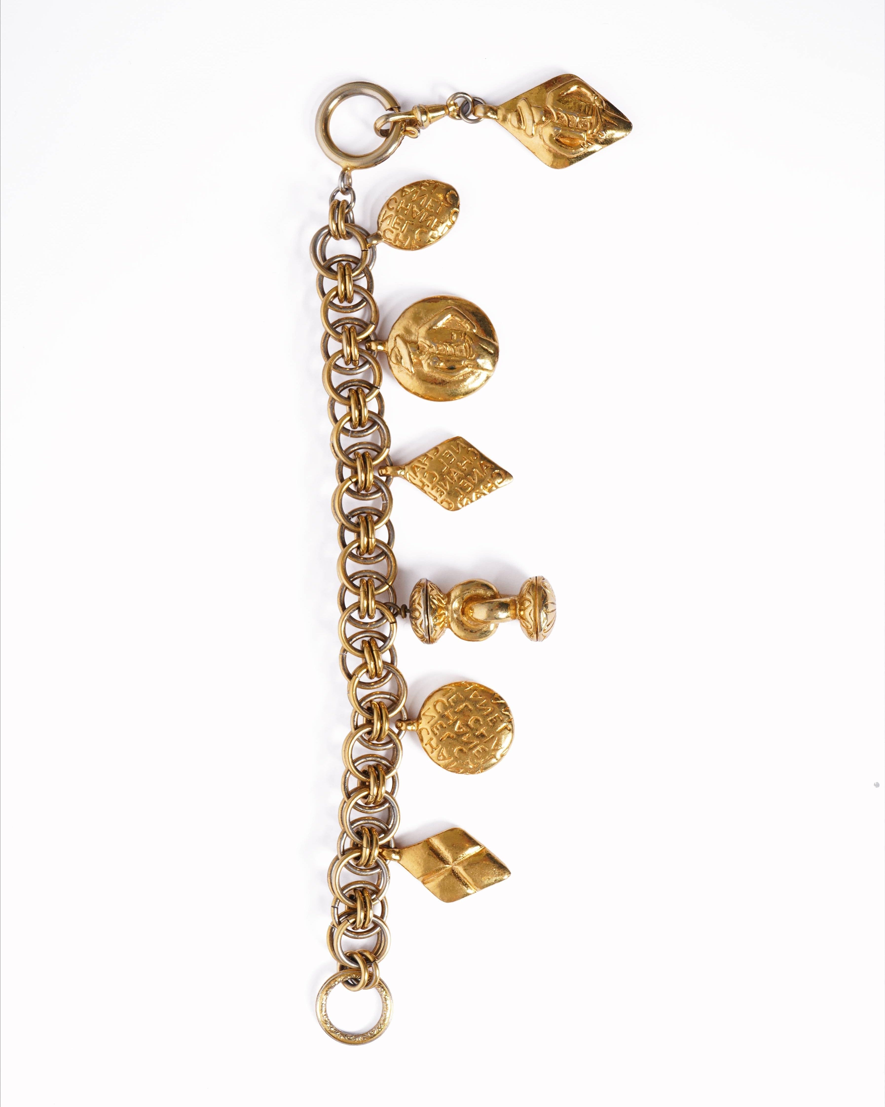 Chanel Vintage Chanel 1980's Gold Plated Bracelet Charm Made in France