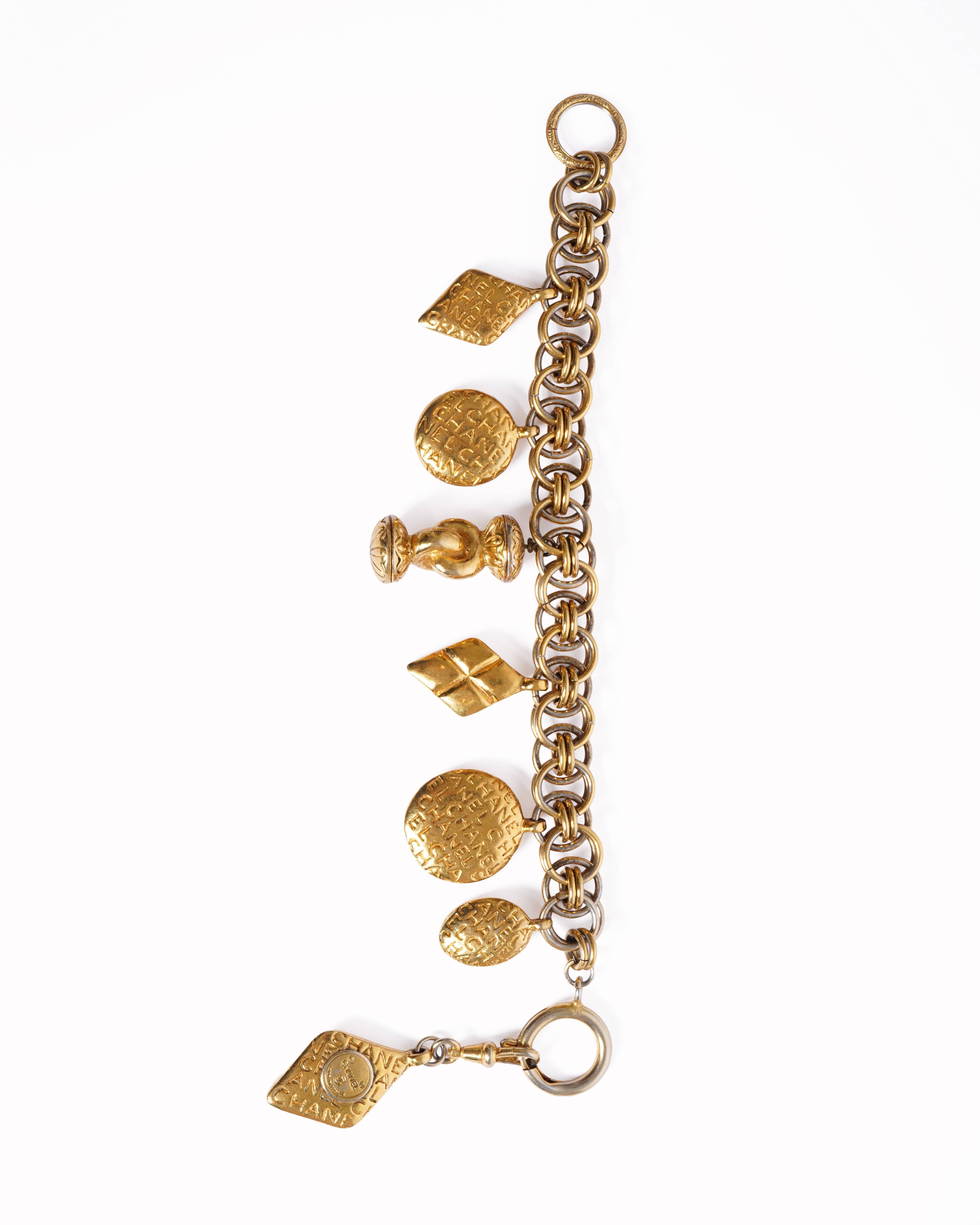 Chanel Vintage Chanel 1980's Gold Plated Bracelet Charm Made in France