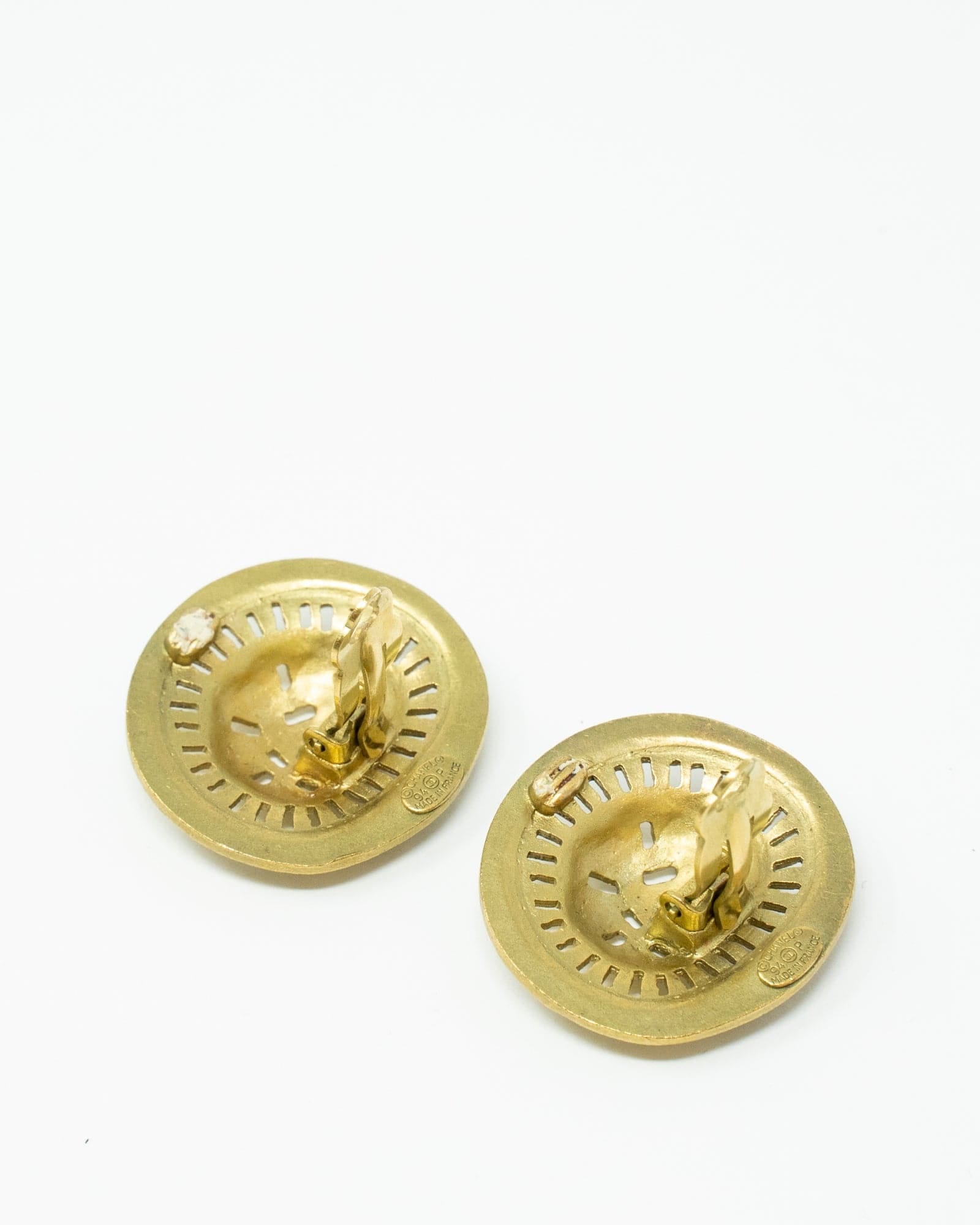 Chanel Gold Clip On Earrings ASL2079