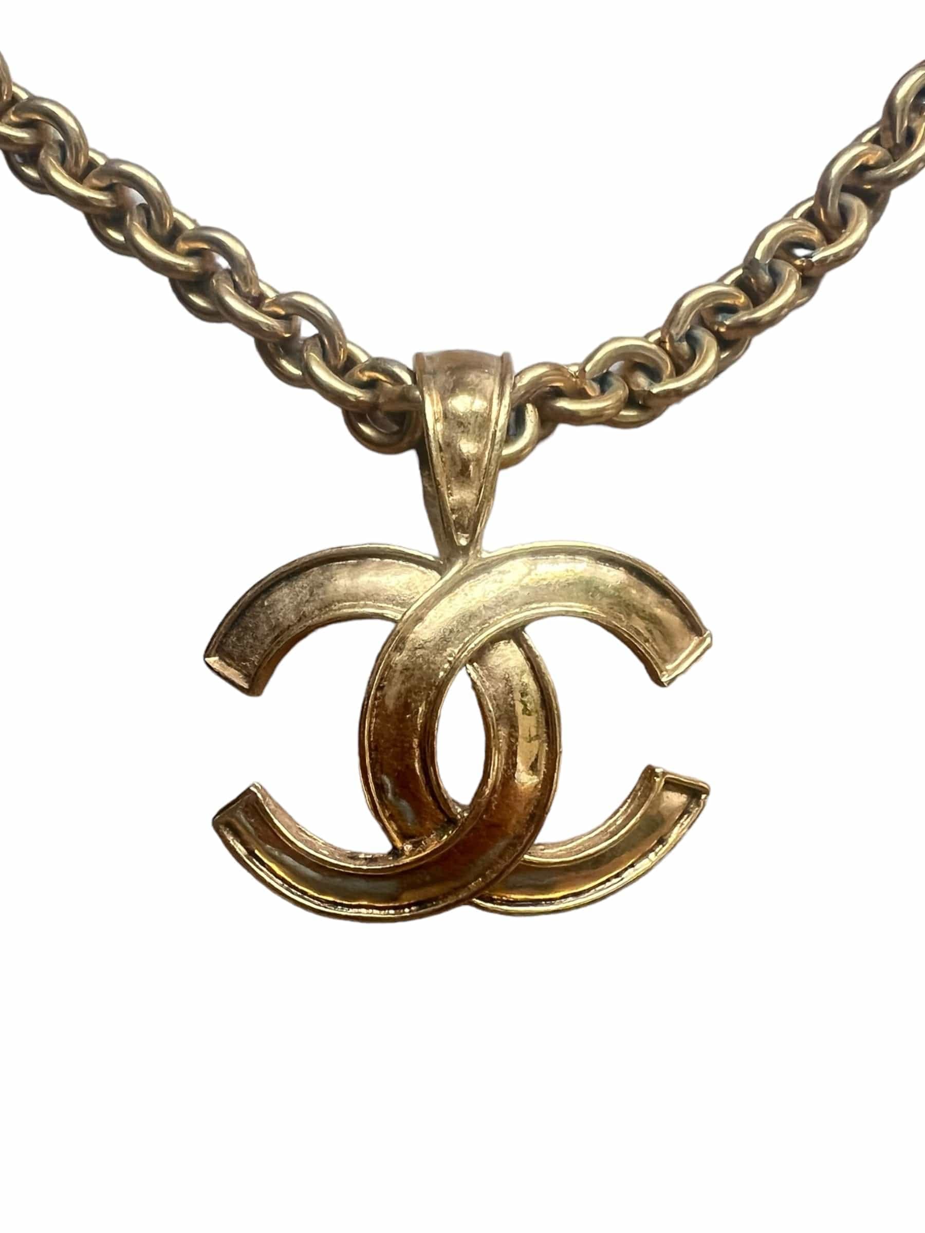 Chanel Coco Mark 94p Chain Necklace UKL1381