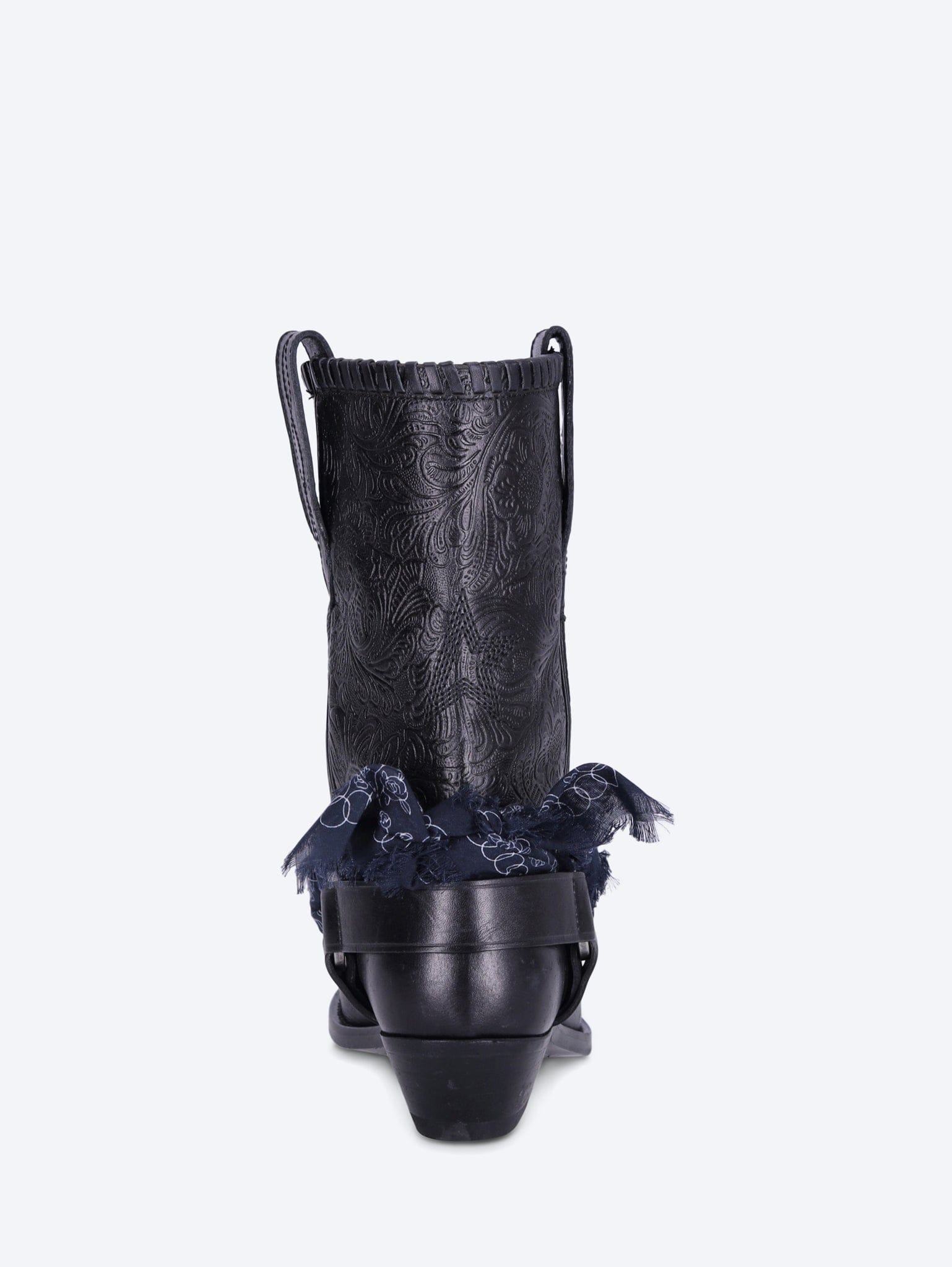 Golden Goose Wish star low with threads and straps embossed leather boots