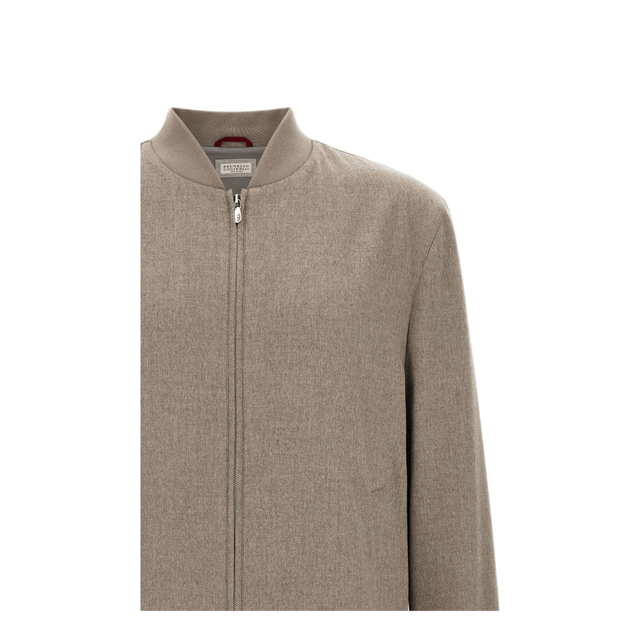 Brunello Cucinelli Light Flannel Bomber Jacket