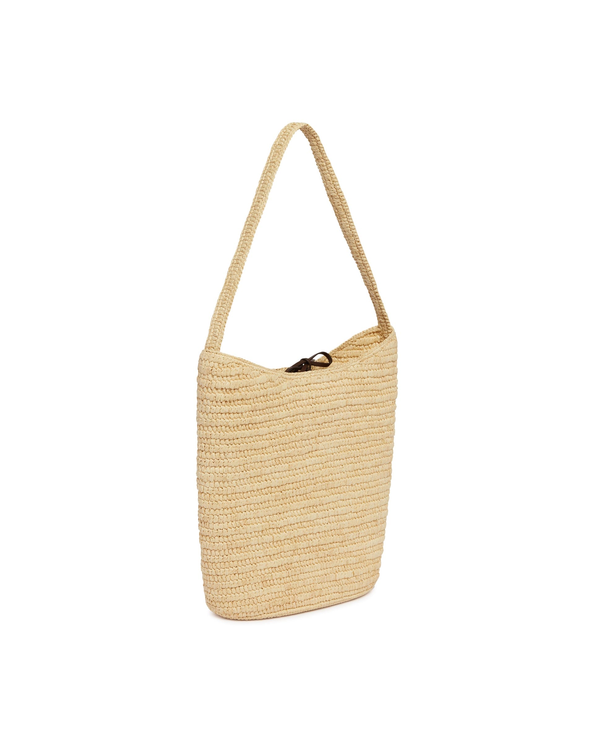 THE ROW Borsa a Tracolla in Rafia Alma Beige