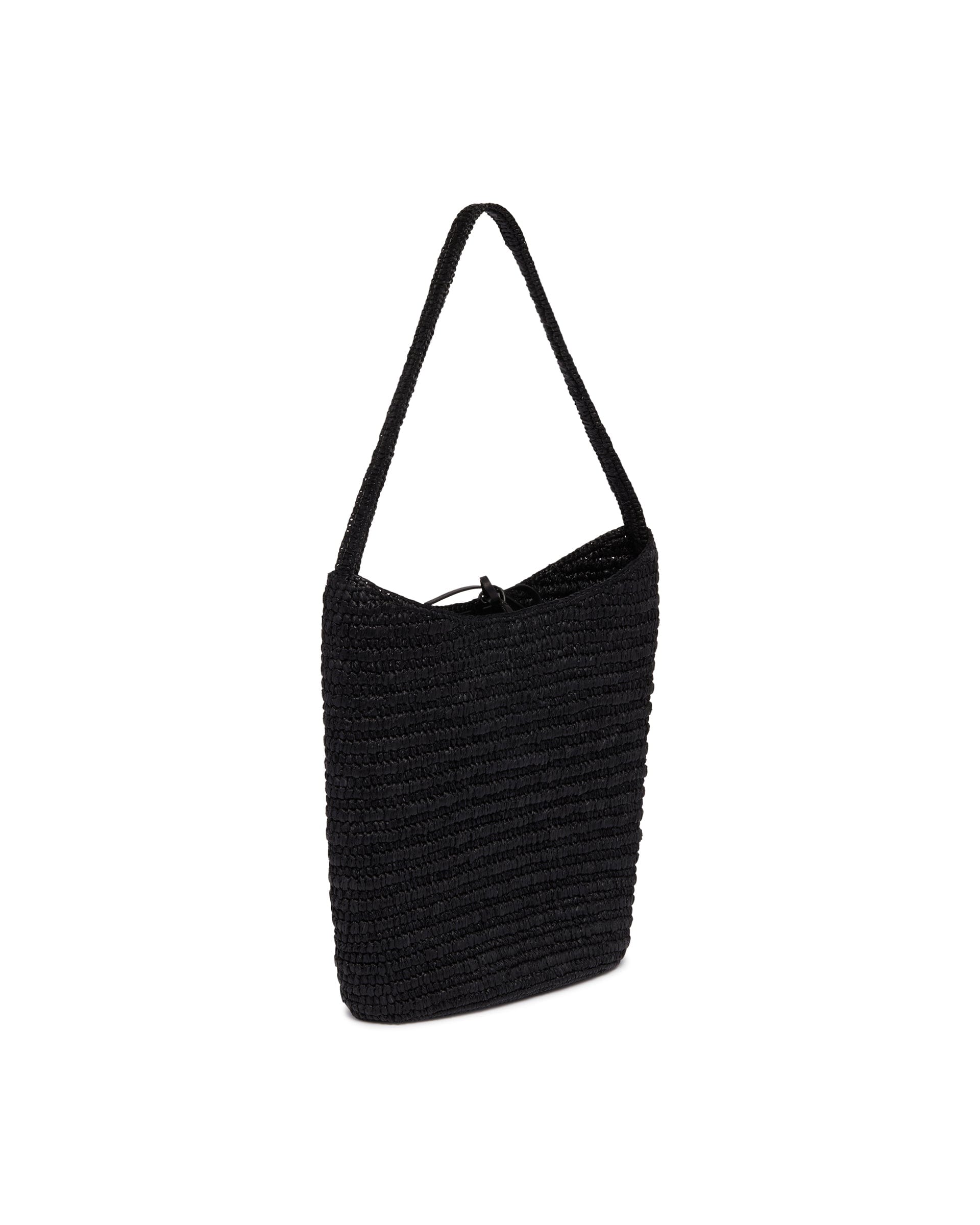 THE ROW Borsa a Tracolla in Rafia Alma Nera