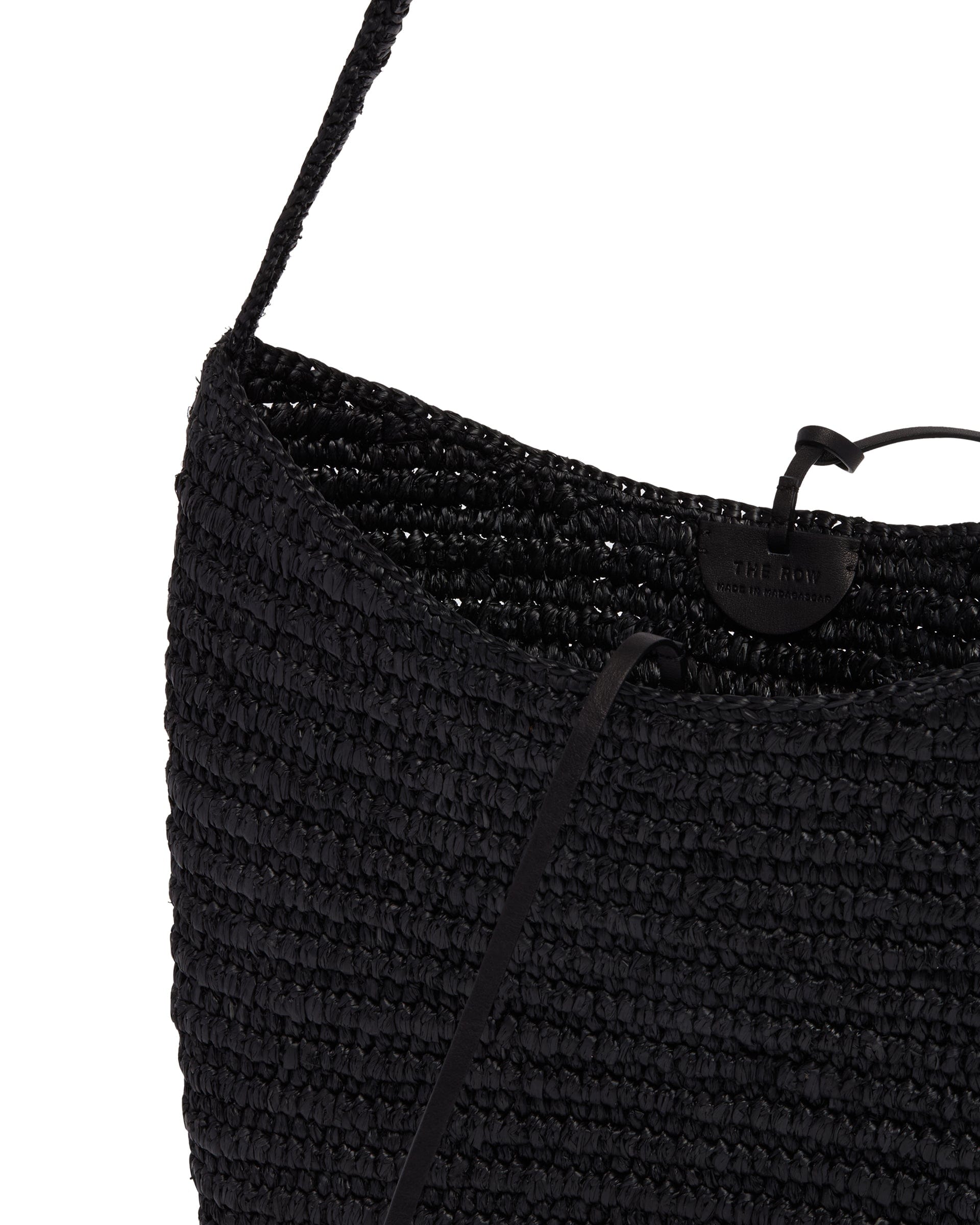 THE ROW Borsa a Tracolla in Rafia Alma Nera