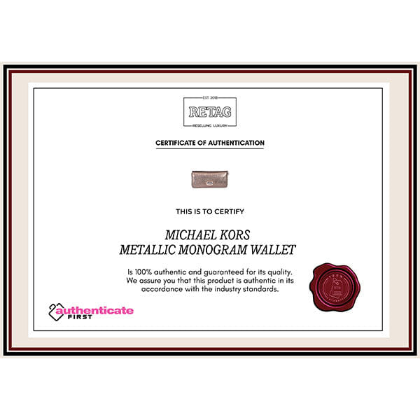 Michael Kors Metallic Monogram Wallet