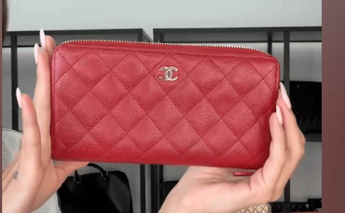 Chanel IB26040143 Chanel Long Zippy Wa Red Caviar