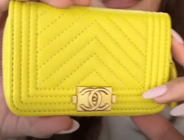 Chanel C26030896 Chanel Boy Chanel Coi Yellow Caviar