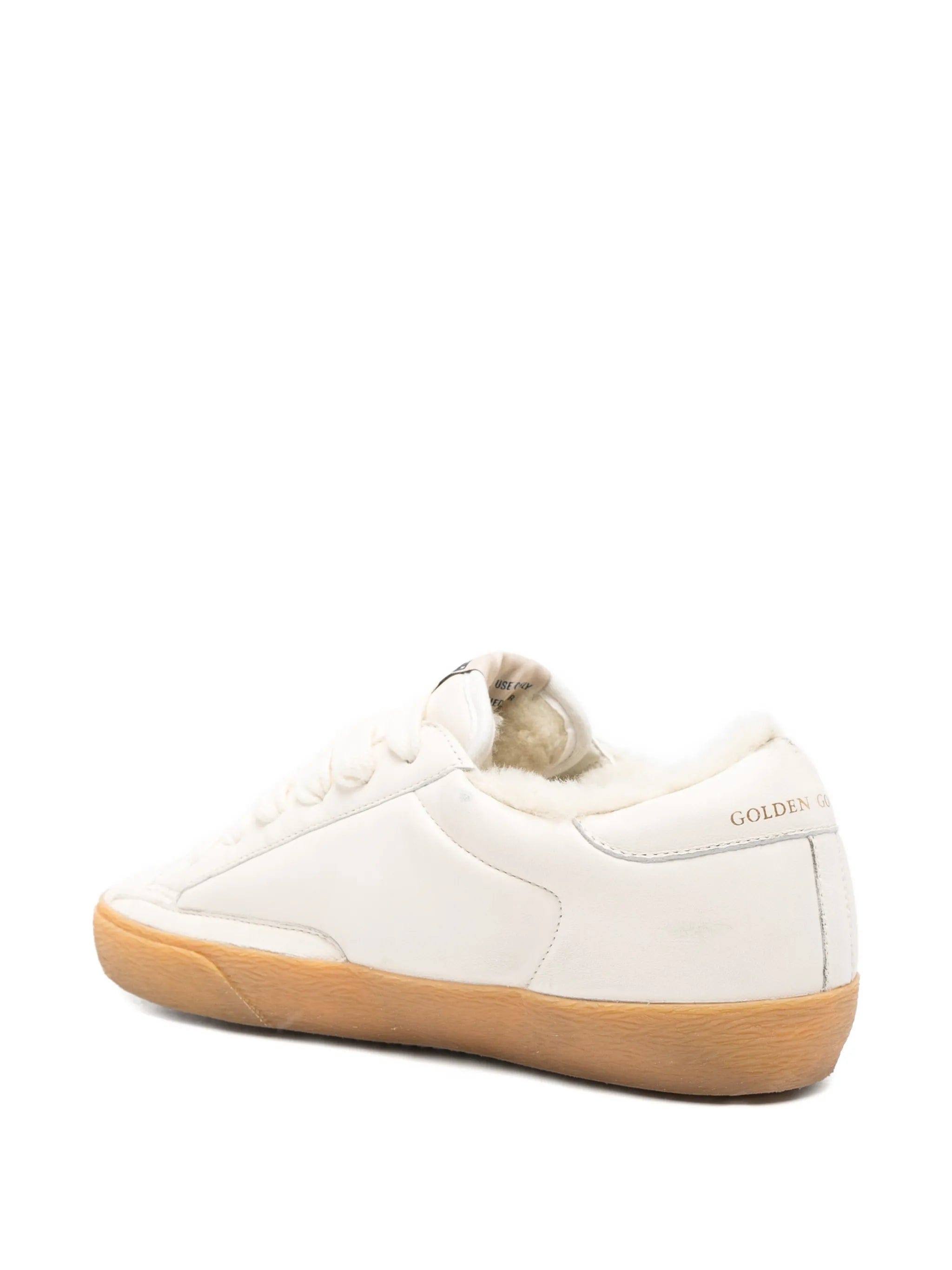 Golden Goose Super - Star in white nappa with suede star