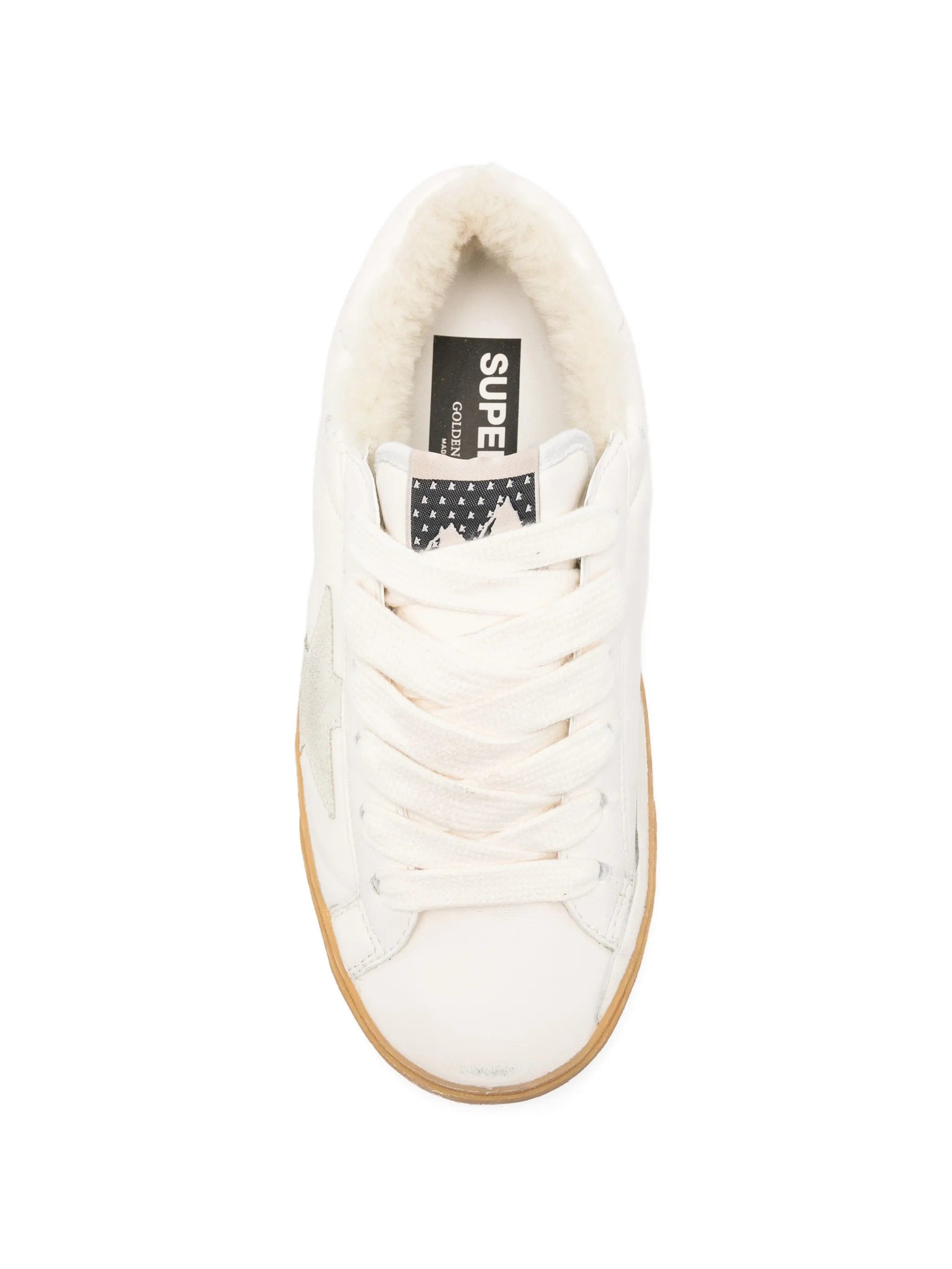 Golden Goose Super - Star in white nappa with suede star