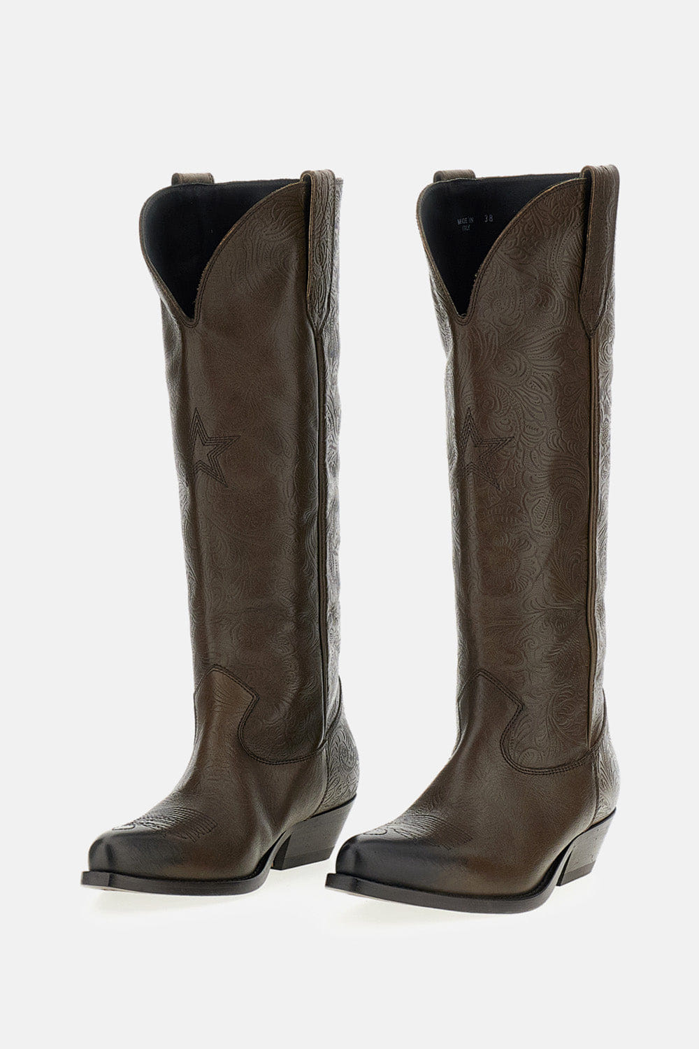 Golden Goose STIVALI TEXANI WISH STAR IN PELLE