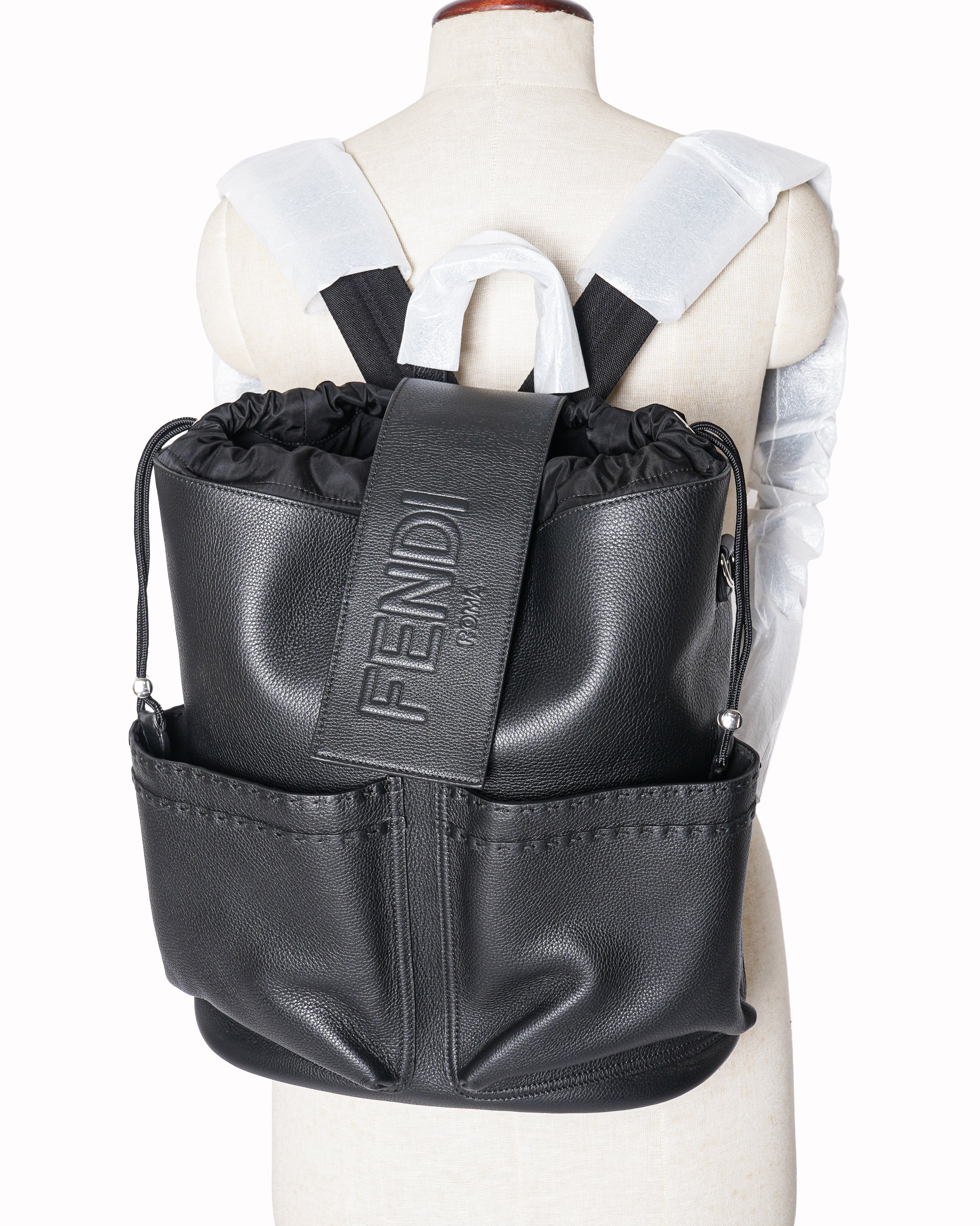 Fendi Strike Medium Leather Backpack
